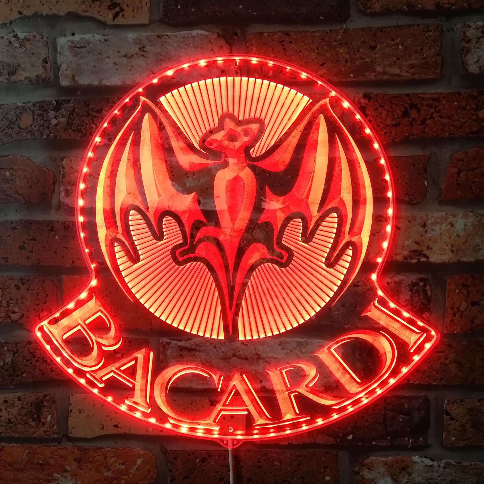 Bacardi Dynamic RGB Edge Lit LED Sign