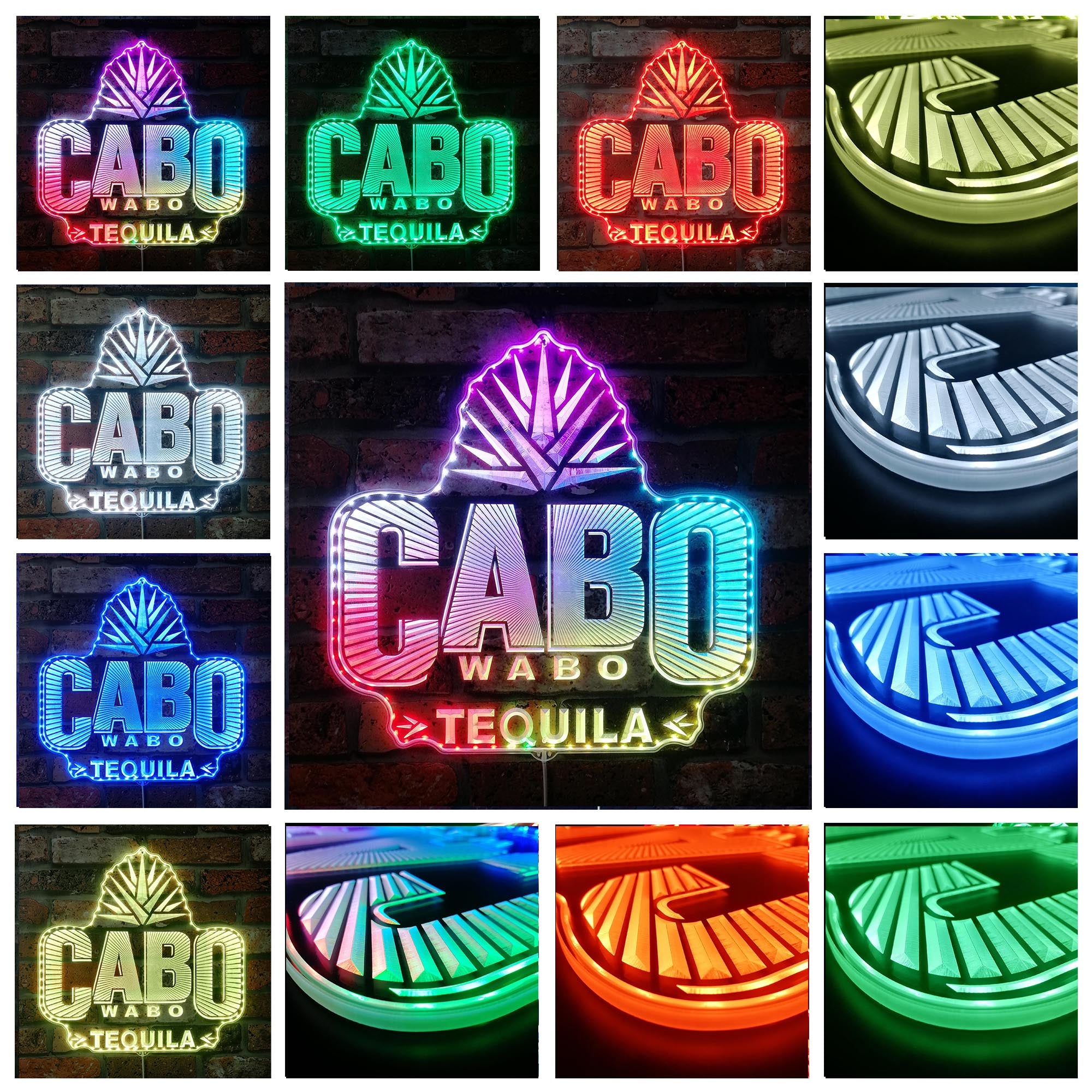 Cabo tequila Dynamic RGB Edge Lit LED Sign