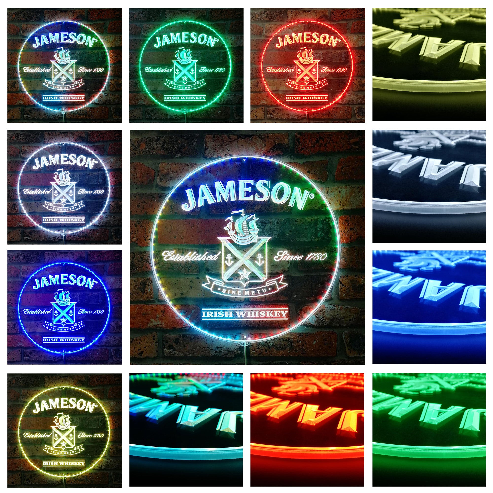 Jameson Bar Neon Dynamic RGB Edge Lit LED Sign