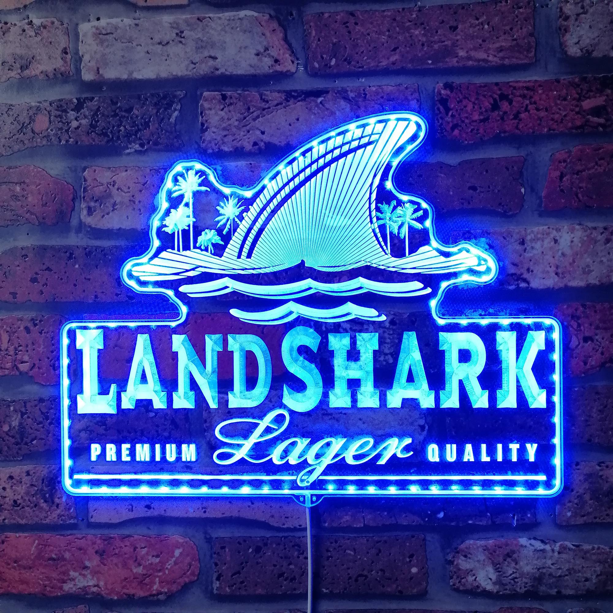 Landshark Larger Dynamic RGB Edge Lit LED Sign