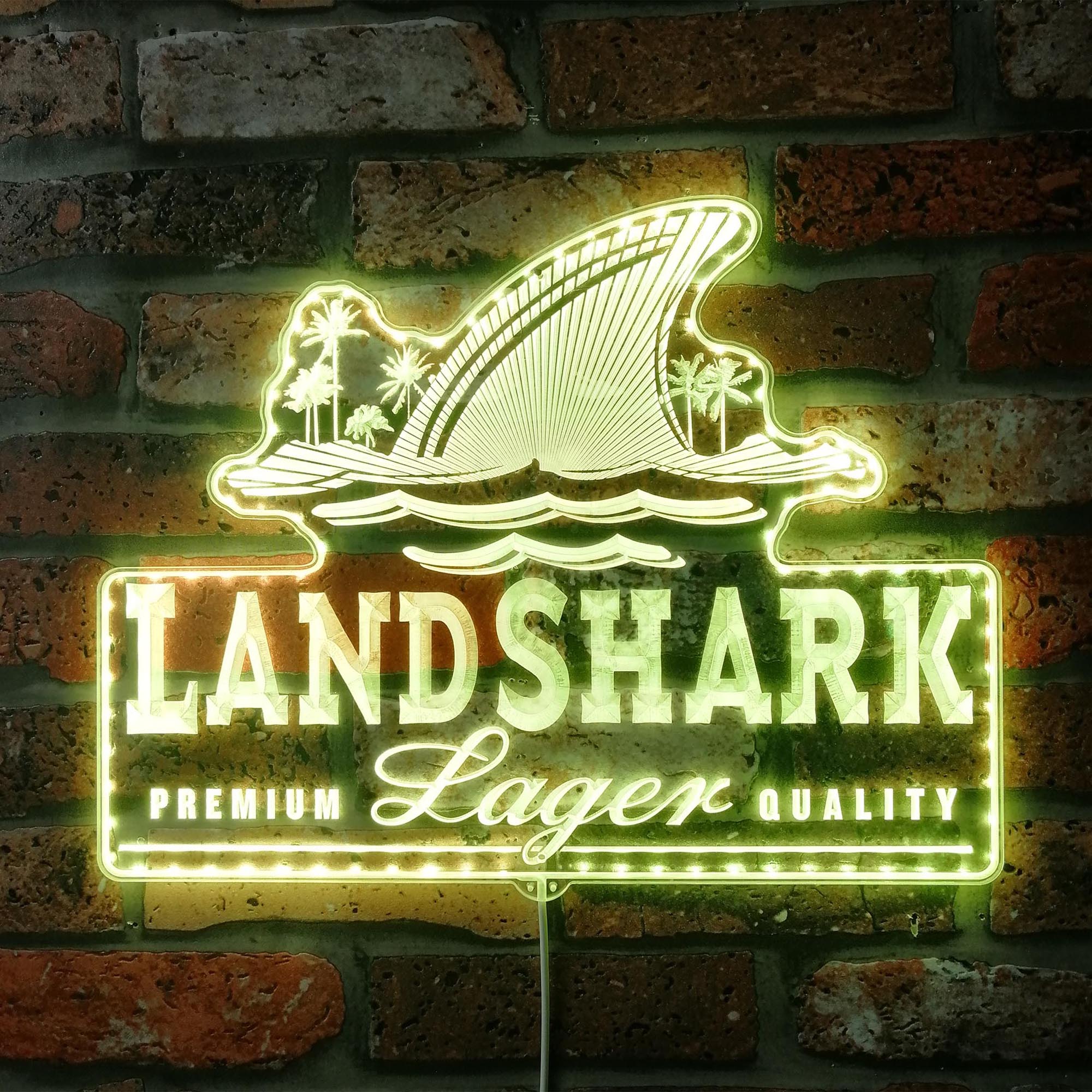 Landshark Larger Dynamic RGB Edge Lit LED Sign