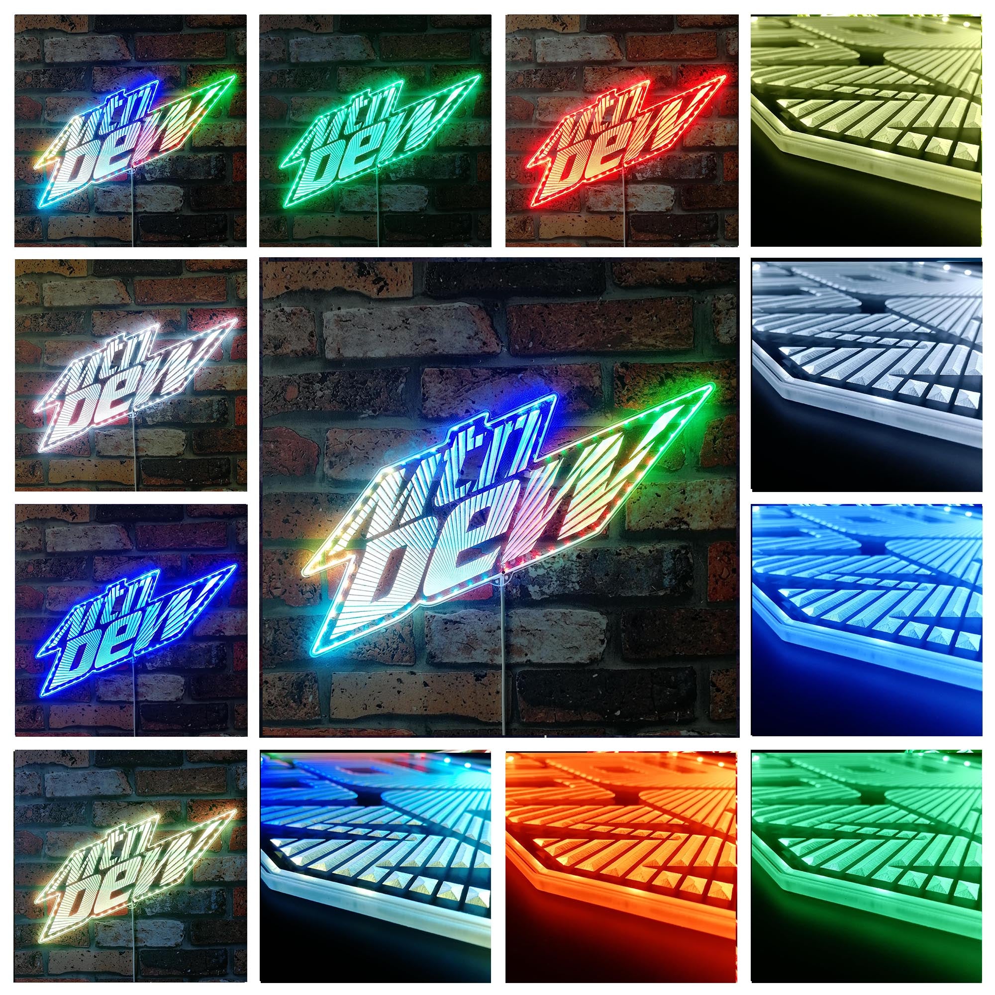 Mtn Dew Dynamic RGB Edge Lit LED Sign