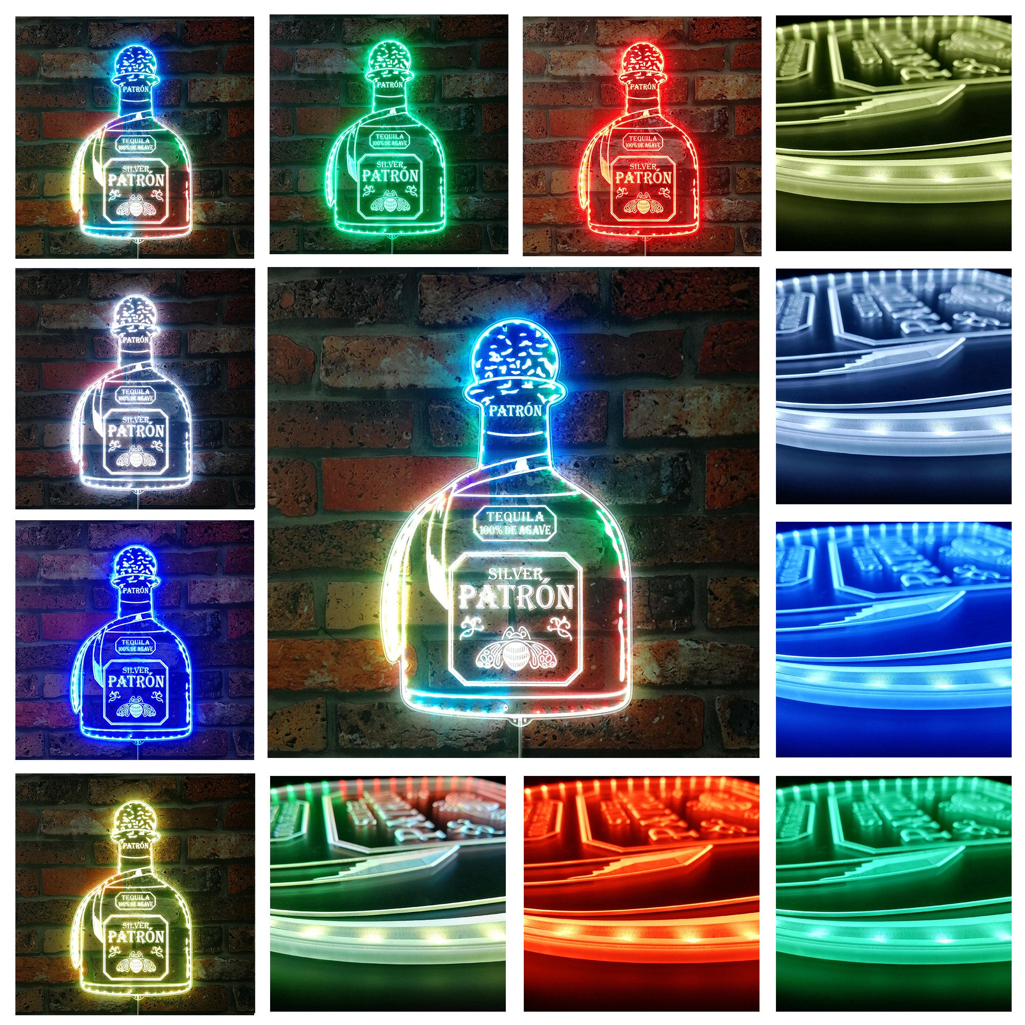 Patron Tequila Dynamic RGB Edge Lit LED Sign