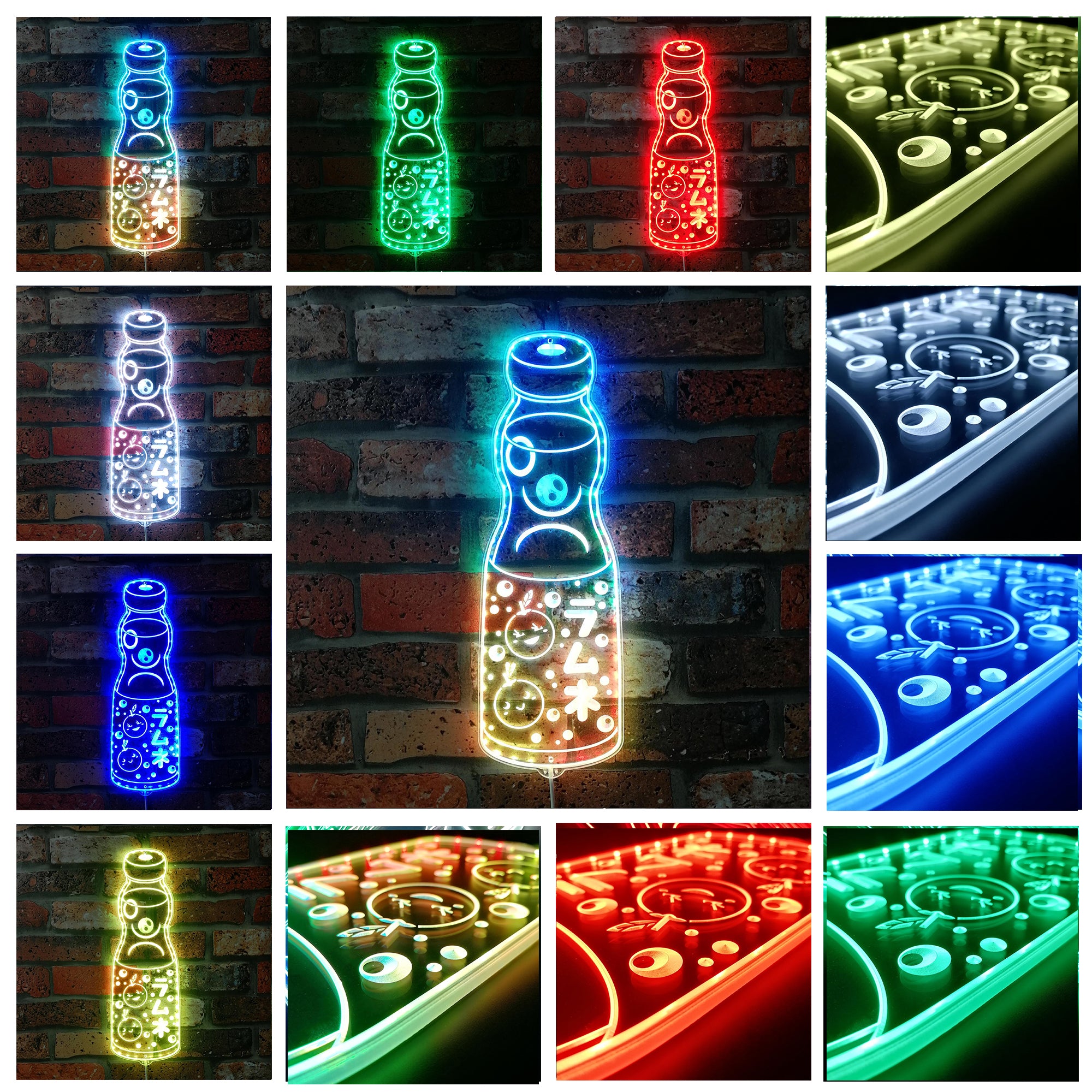 Japanese Soda Ramune Dynamic RGB Edge Lit LED Sign