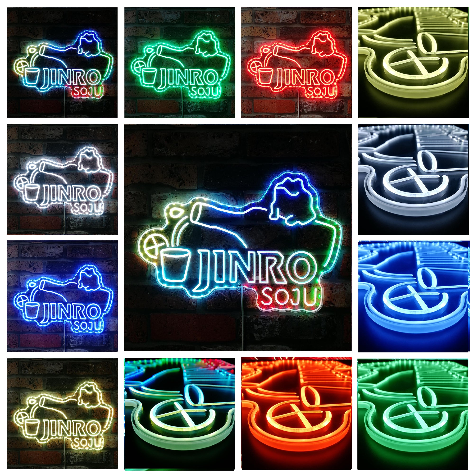 Jinro soju Beer Dynamic RGB Edge Lit LED Sign