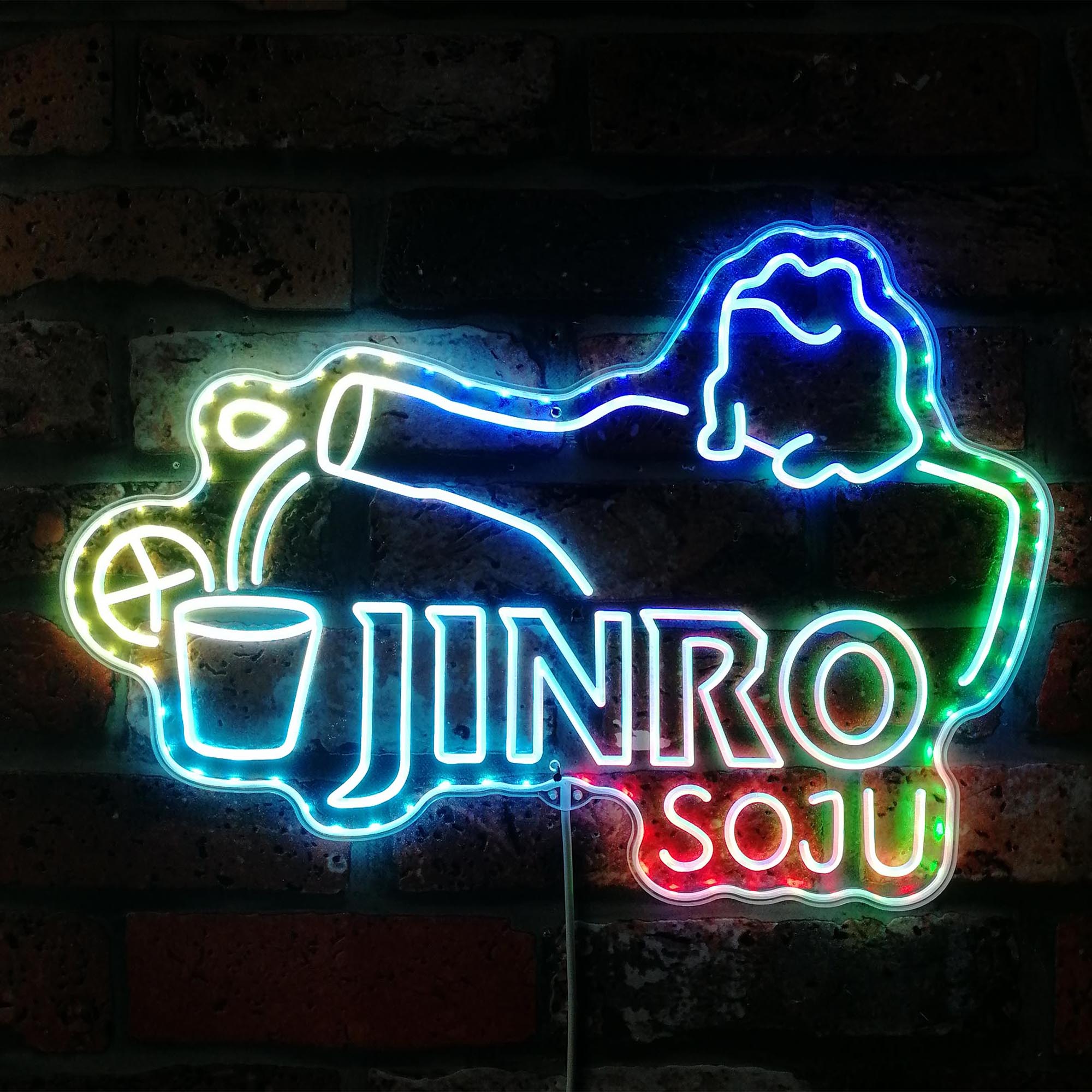 Jinro soju Beer Dynamic RGB Edge Lit LED Sign