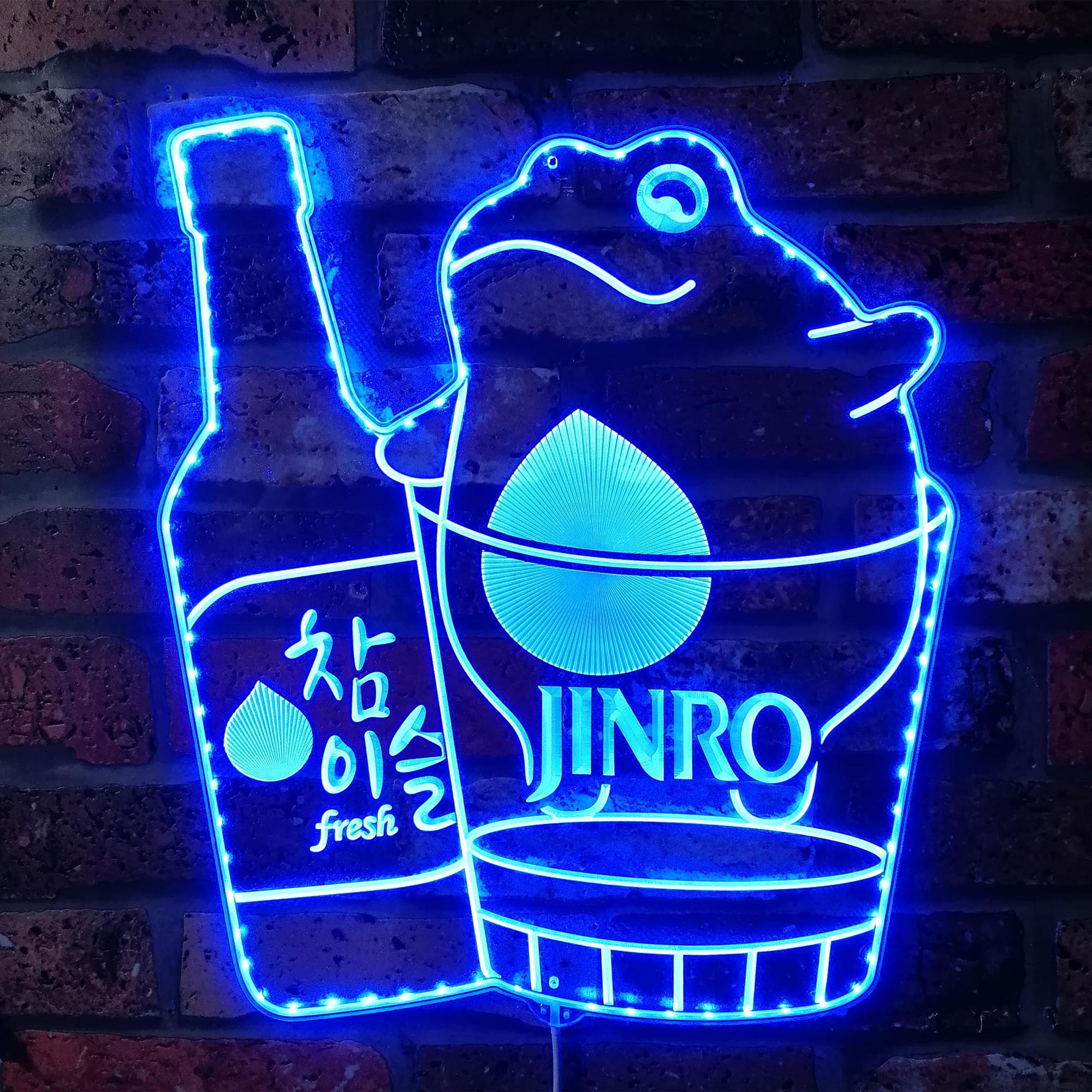 Jinro soju Korean Beer Dynamic RGB Edge Lit LED Sign