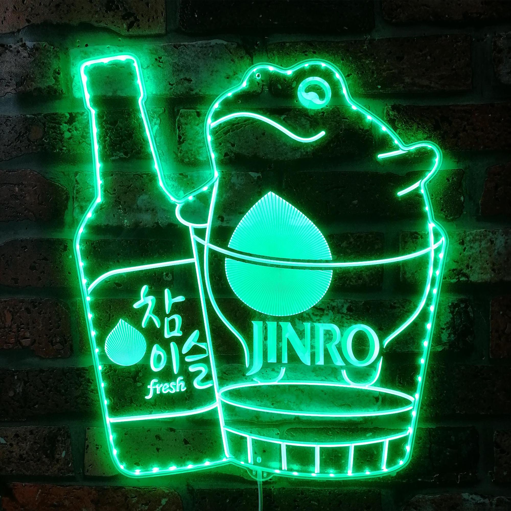 Jinro soju Korean Beer Dynamic RGB Edge Lit LED Sign