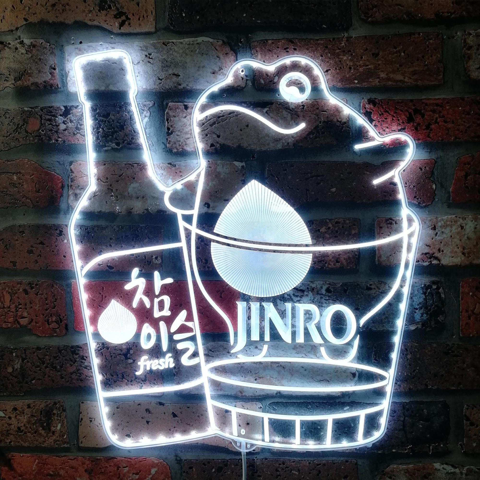 Jinro soju Korean Beer Dynamic RGB Edge Lit LED Sign