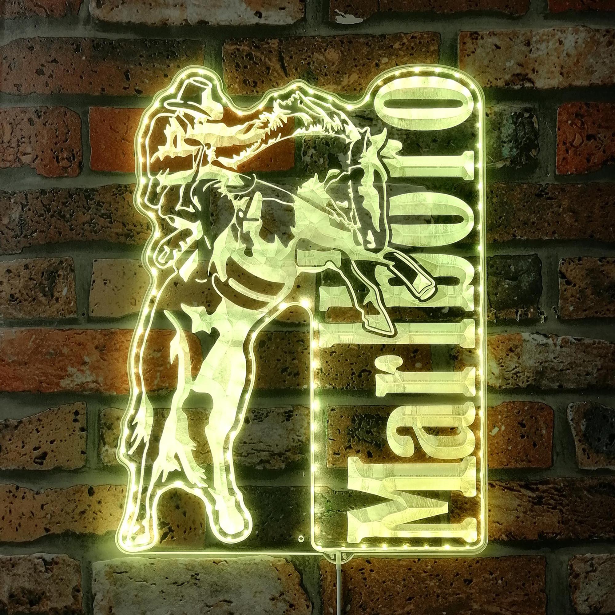 Marlboro Cowboy Dynamic RGB Edge Lit LED Sign