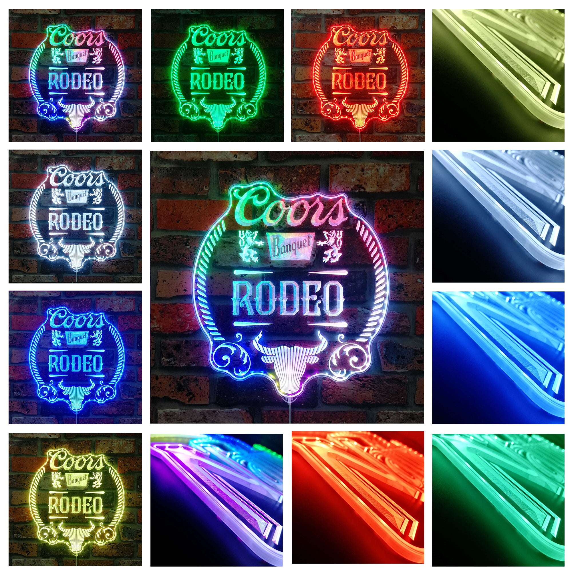 Coors Banquet Rodeo Dynamic RGB Edge Lit LED Sign