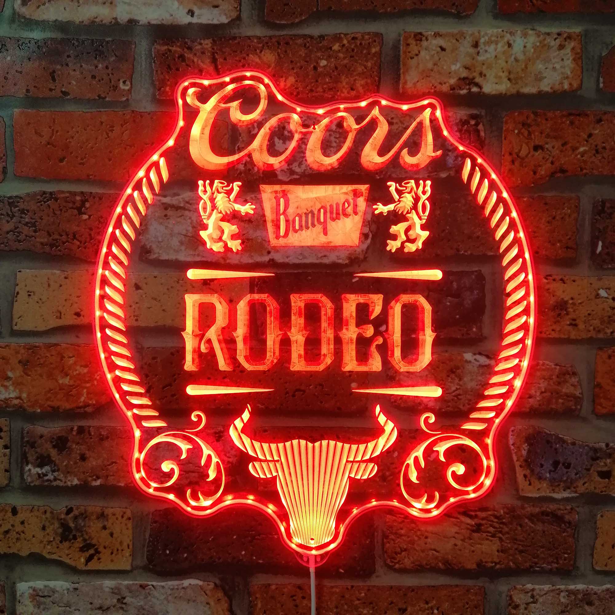 Coors Banquet Rodeo Dynamic RGB Edge Lit LED Sign