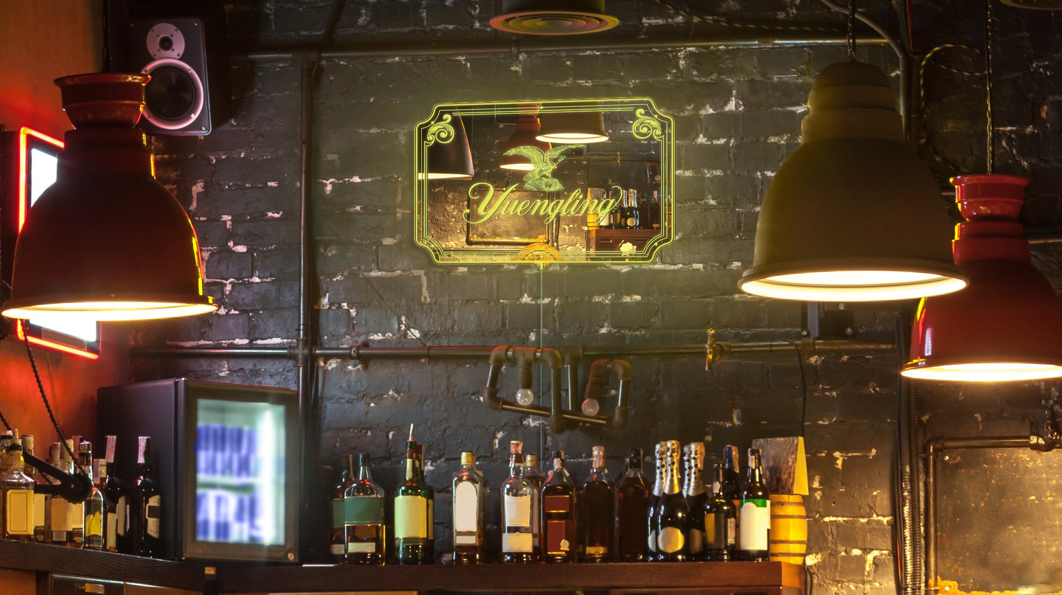 Yuengling RGB LED Neon Sign with Elegant Mirror Backing