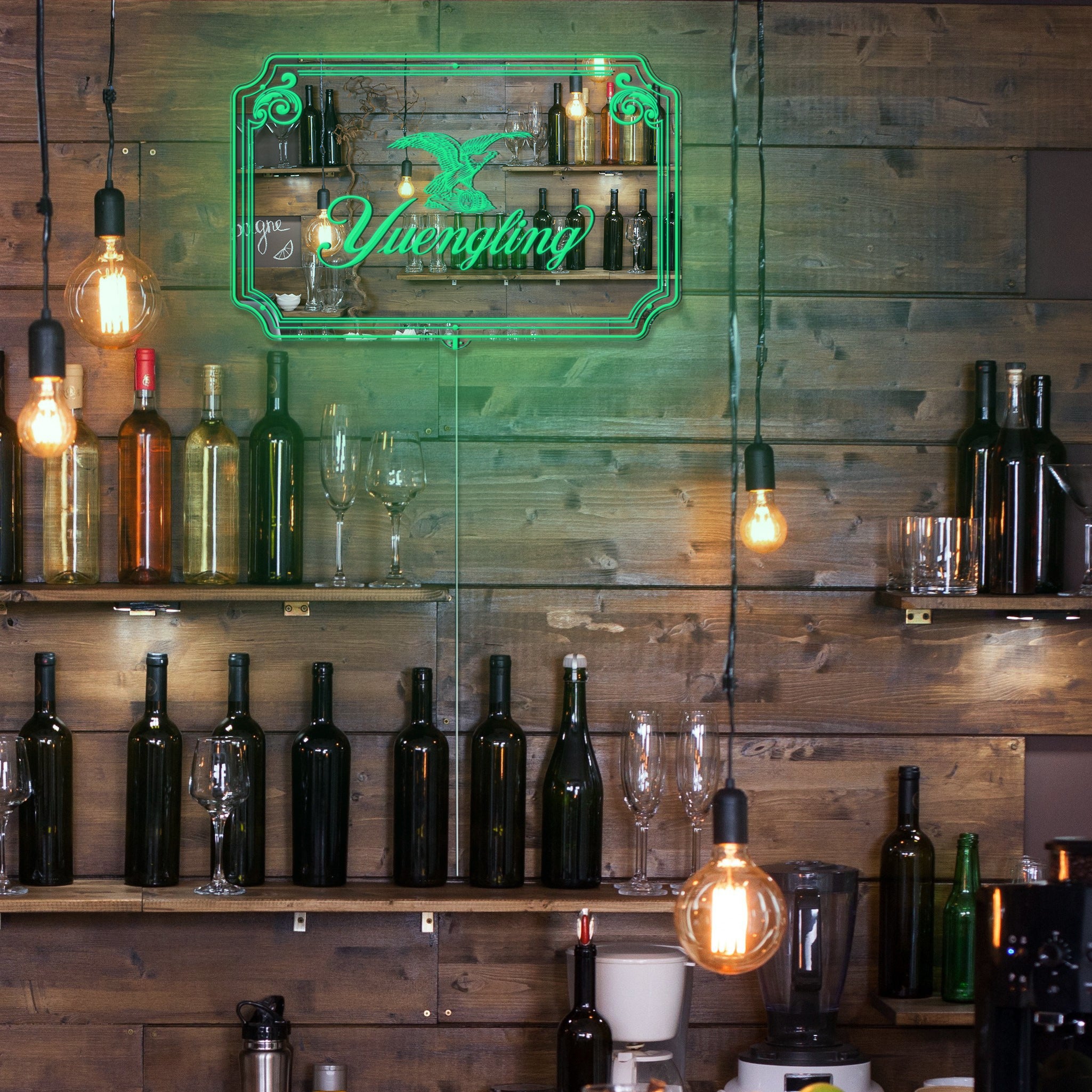 Yuengling RGB LED Neon Sign with Elegant Mirror Backing