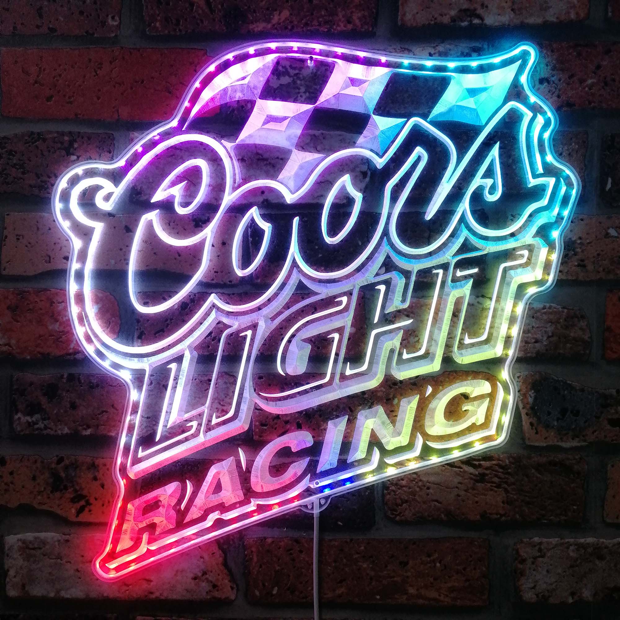 coors light racing Dynamic RGB Edge Lit LED Sign