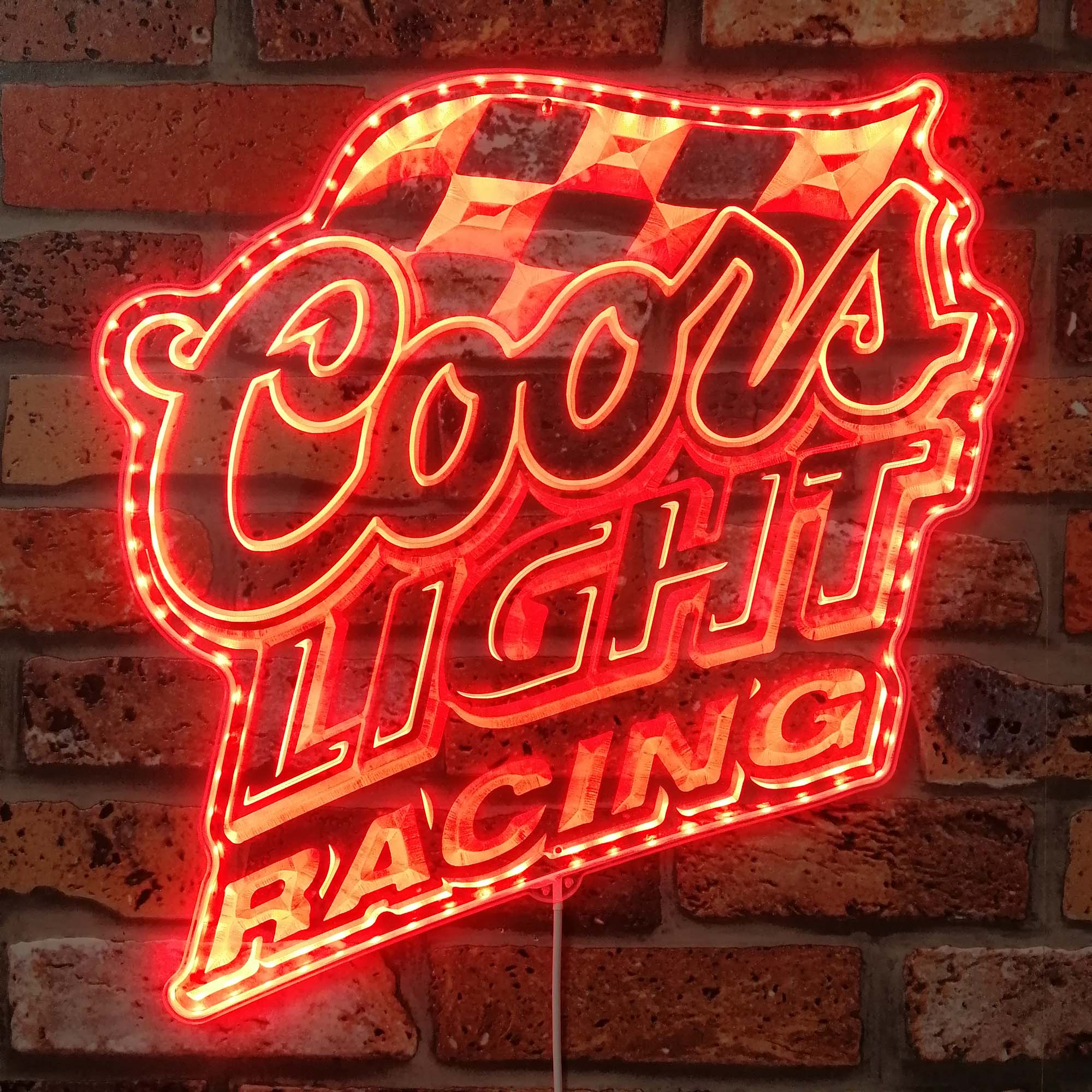 coors light racing Dynamic RGB Edge Lit LED Sign