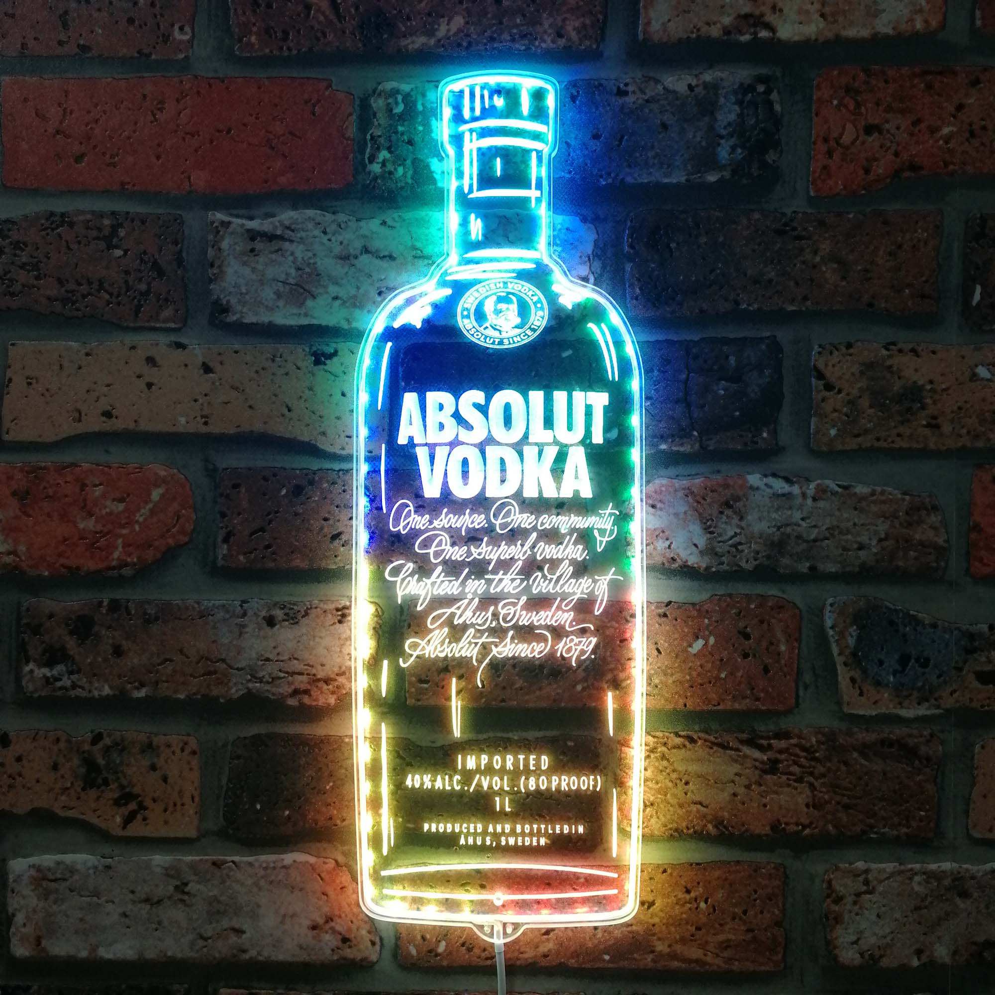 Absolut Vodka Dynamic RGB Edge Lit LED Sign