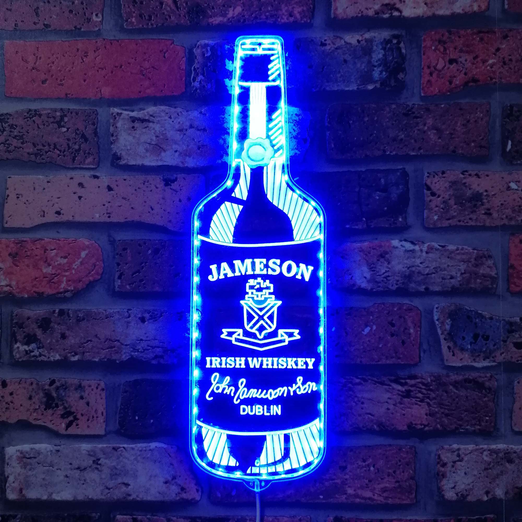 Jameson bottle Dynamic RGB Edge Lit LED Sign