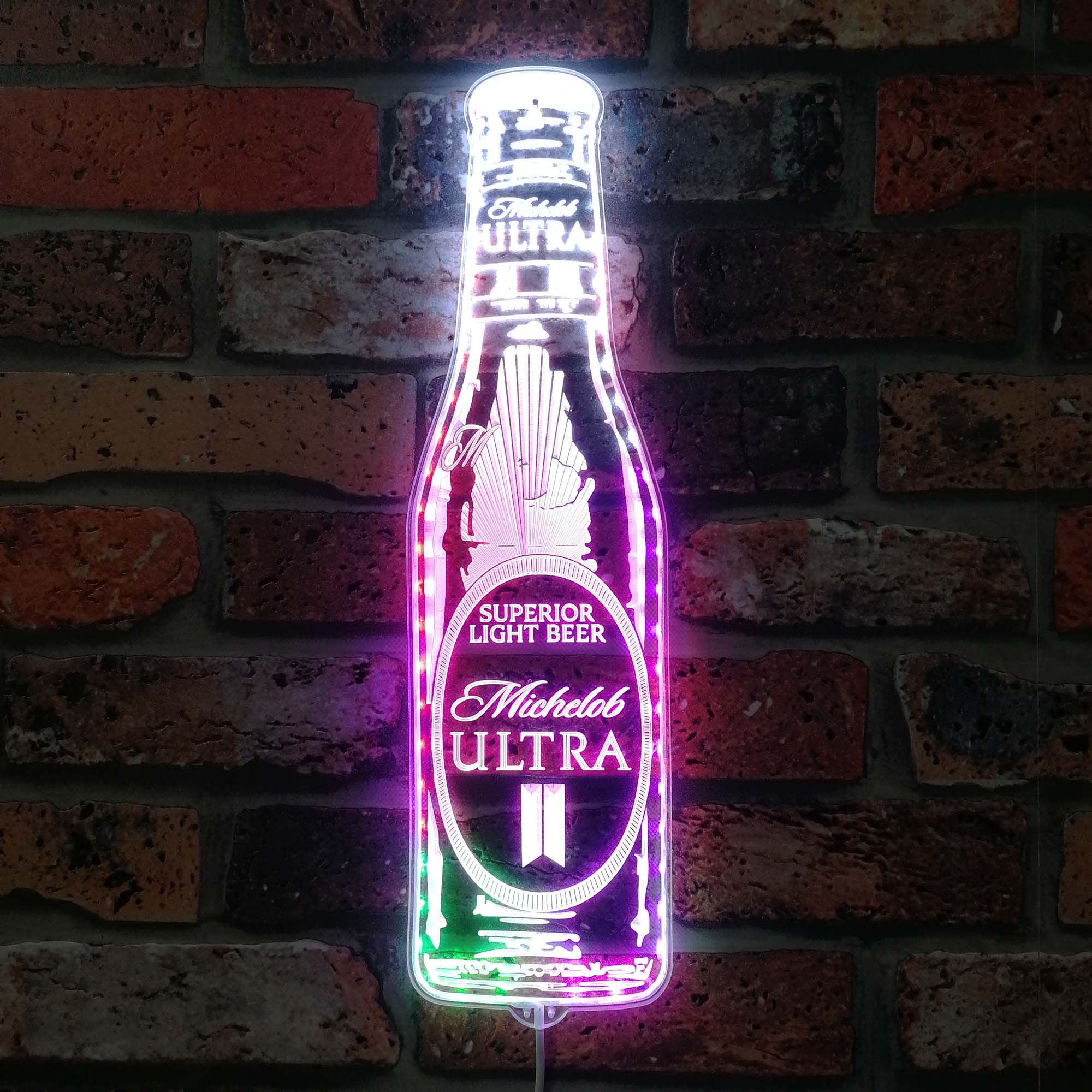 michelob ultra Bottle Dynamic RGB Edge Lit LED Sign