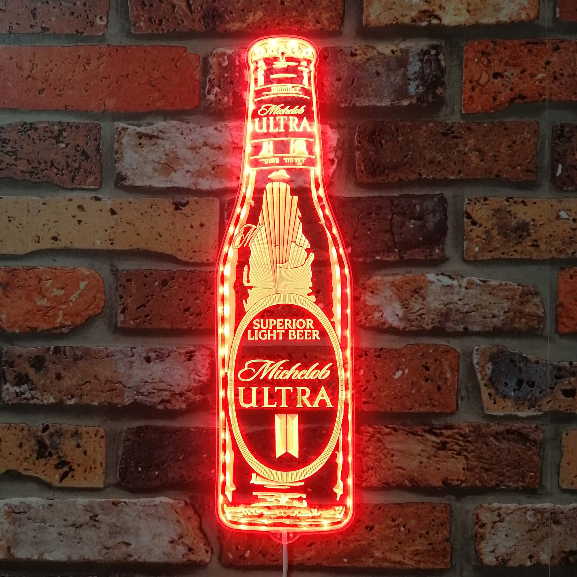 michelob ultra Bottle Dynamic RGB Edge Lit LED Sign