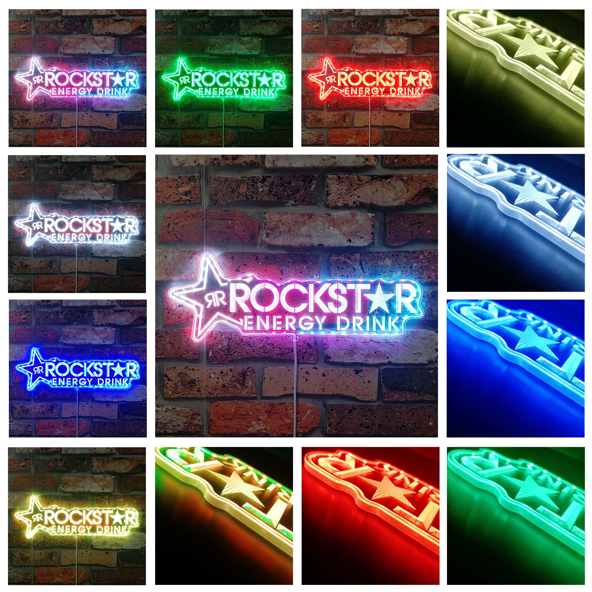 Rockstar Energy Dynamic RGB Edge Lit LED Sign