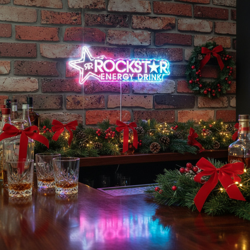 Rockstar Energy Neon LED Sign with Dynamic RGB Colors