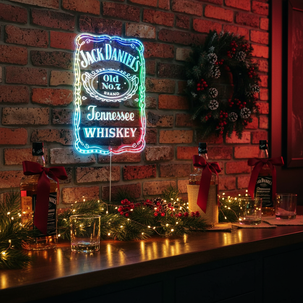 Jack Daniel's Whiskey LED Neon Sign - Dynamic RGB Bar Decor