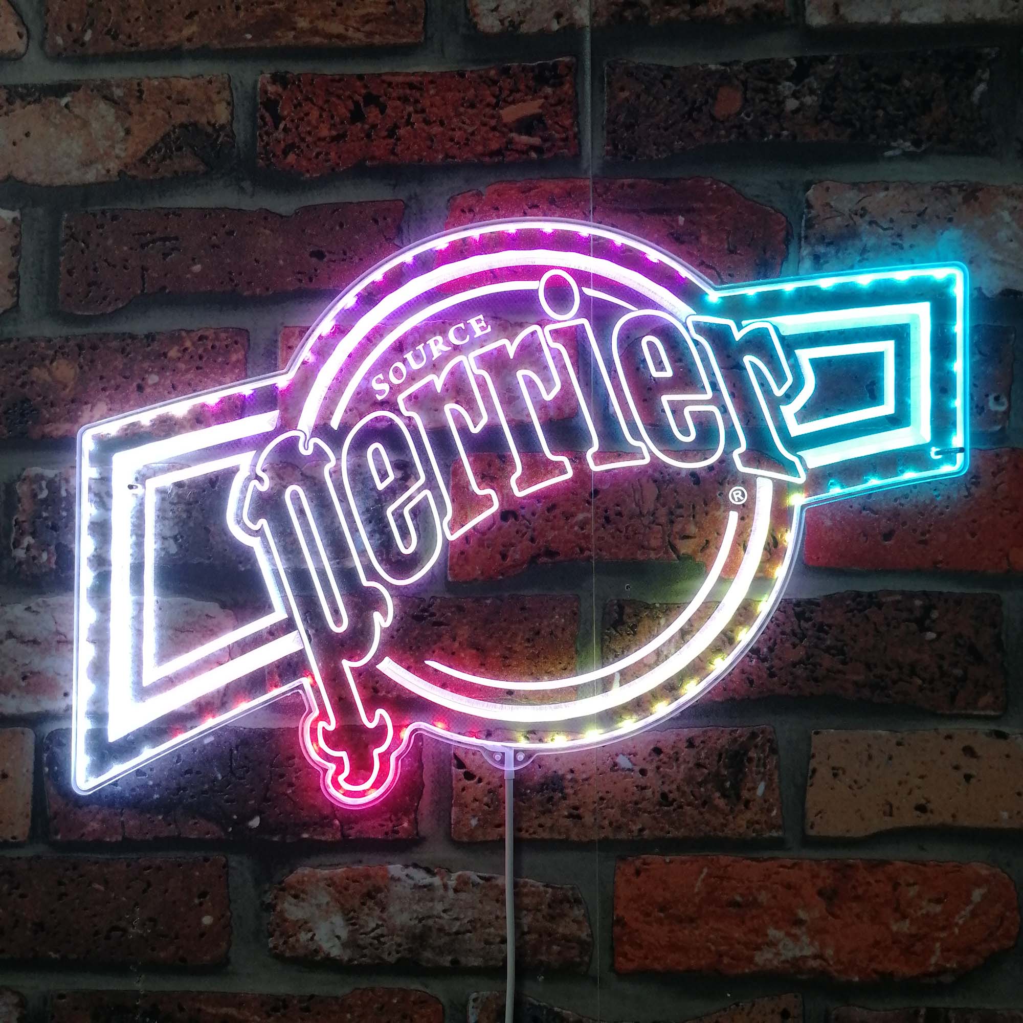 Perrier Neon LED Sign with Dynamic RGB Colors