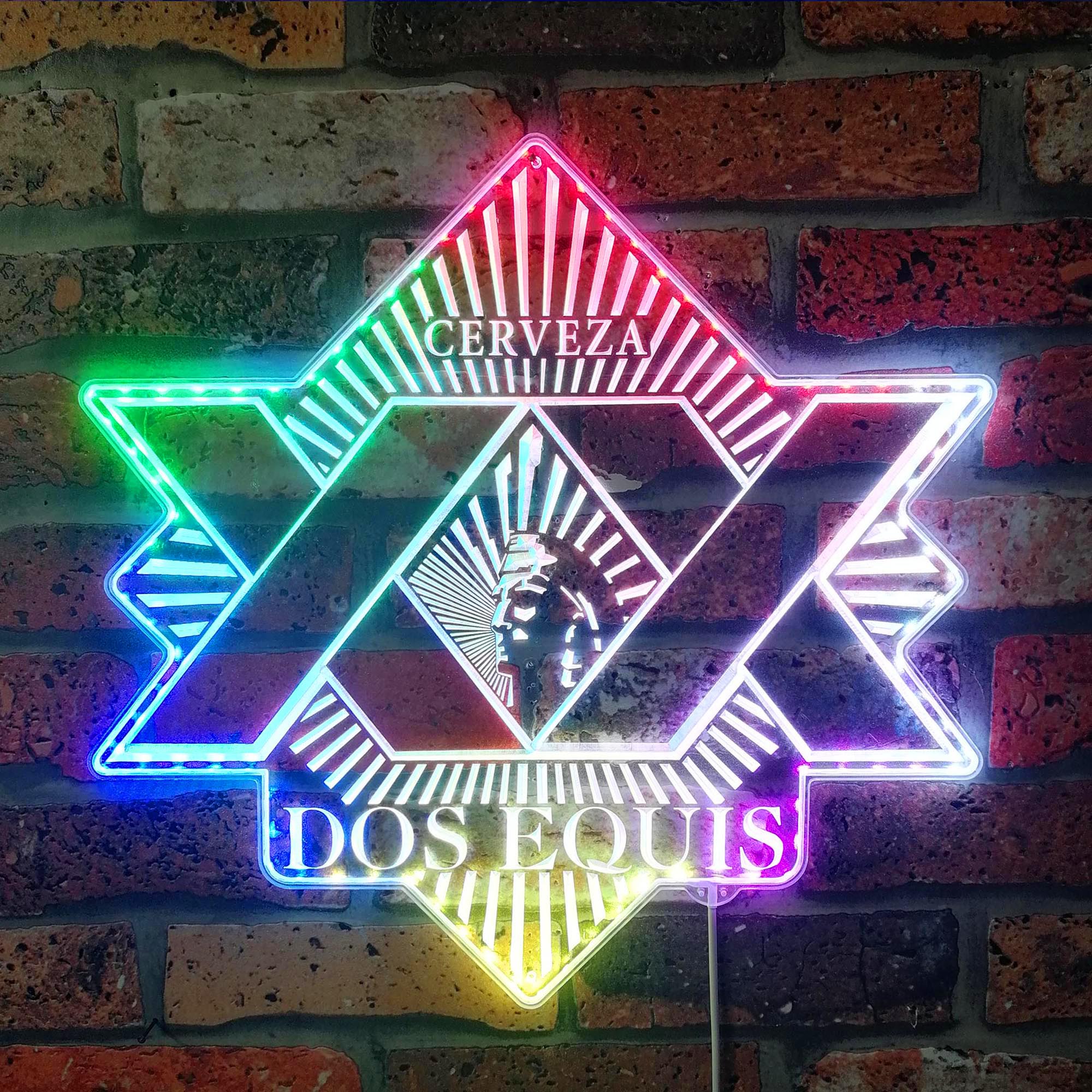 Dos Equis Cerveza Dynamic RGB Edge Lit LED Sign