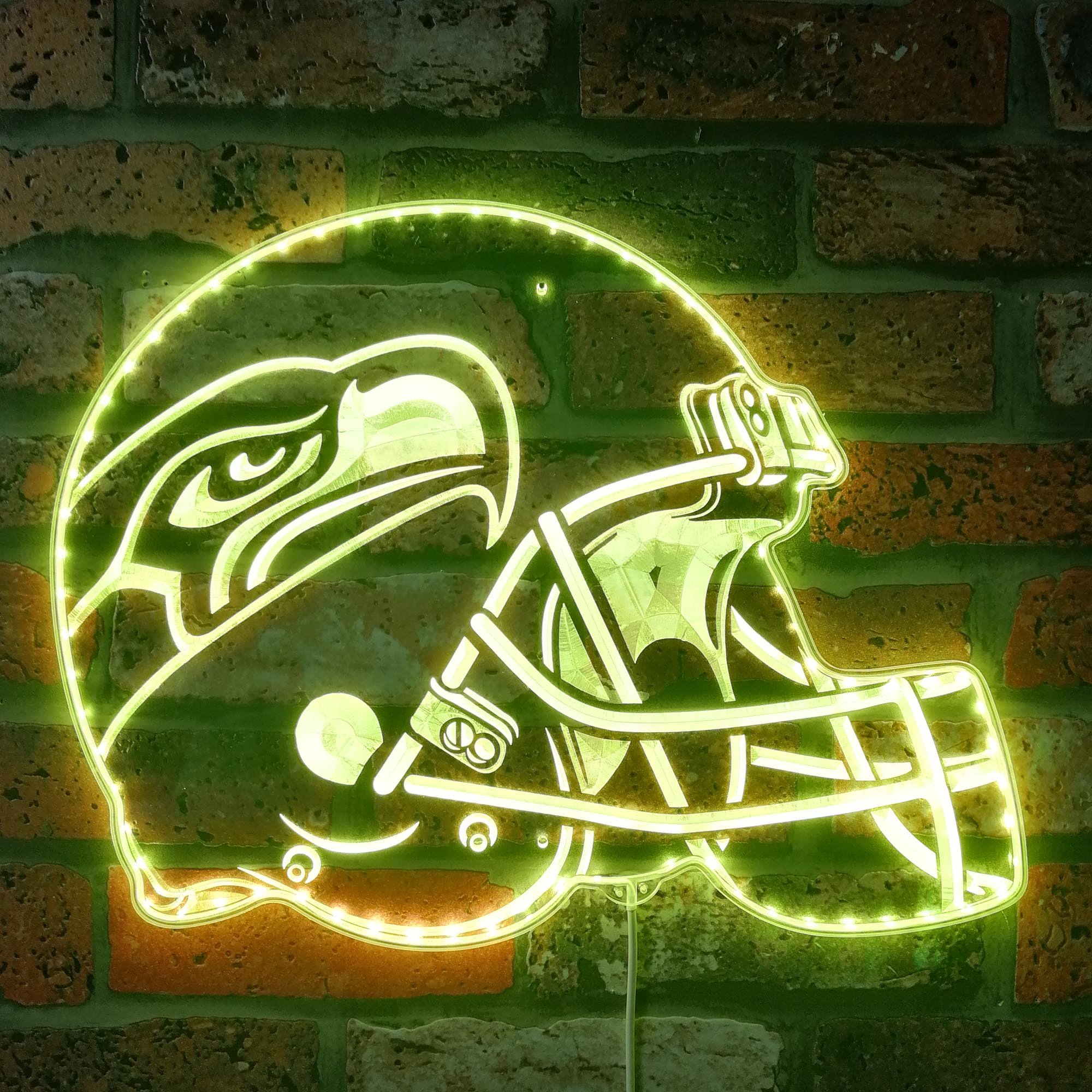 NFL Seattle Seahawks Football Dynamic RGB Edge Lit LED Sign