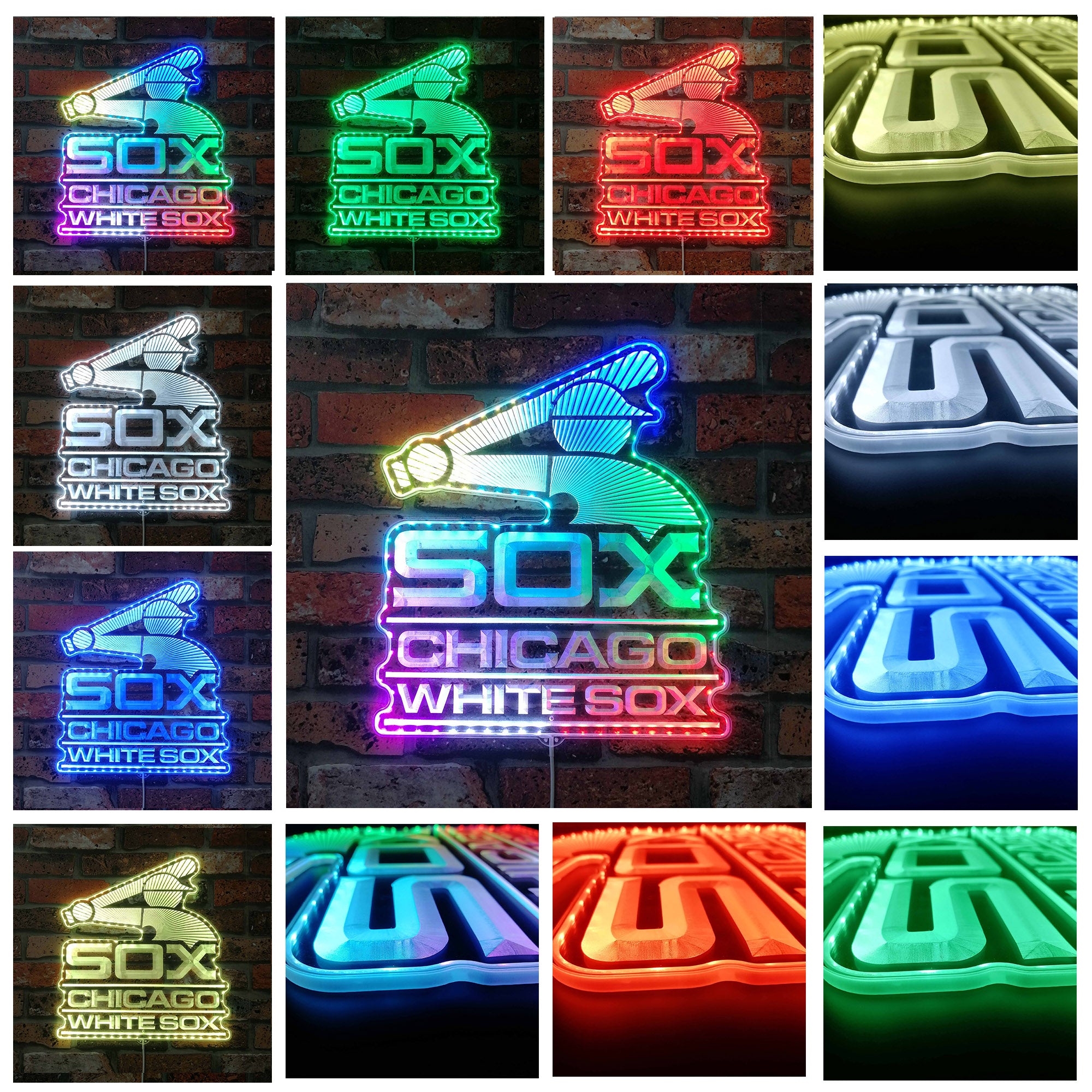 MLB Chicago White Sox Dynamic RGB Edge Lit LED Sign