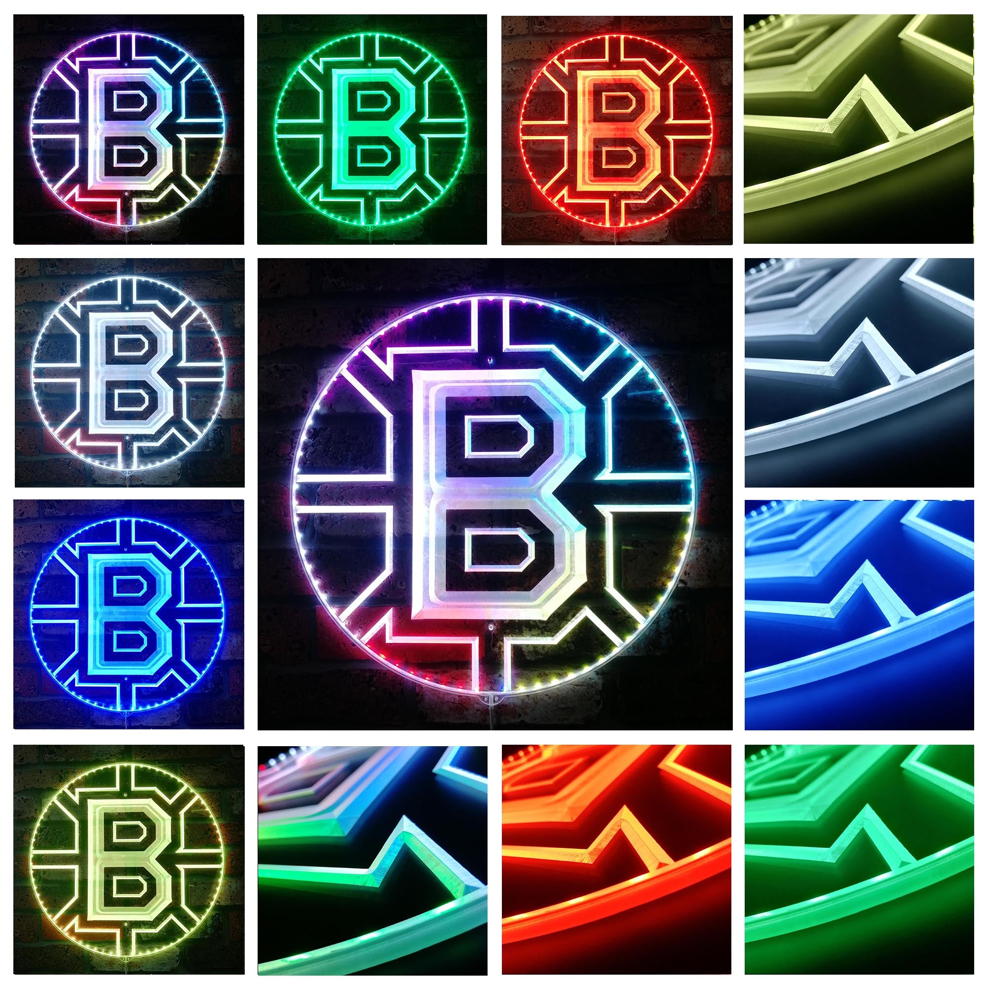 Boston Bruins Dynamic RGB Edge Lit LED Sign