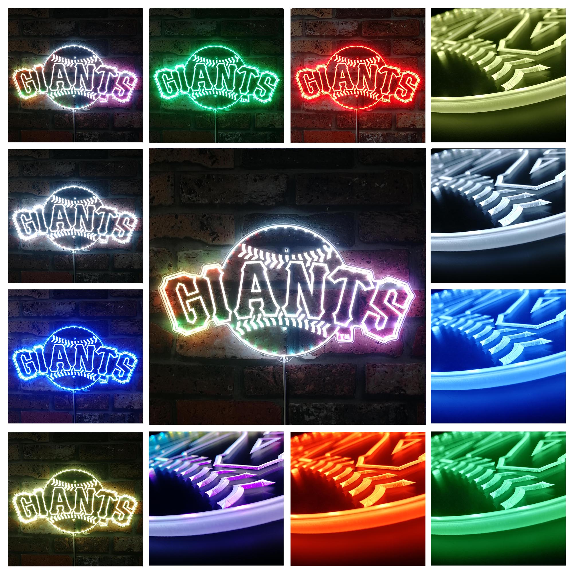 San Francisco Giants Dynamic RGB Edge Lit LED Sign