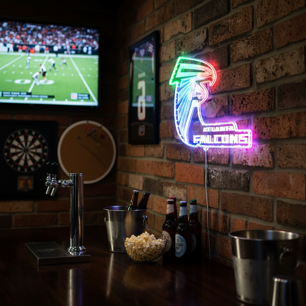Atlanta Falcons Neon LED Sign with Dynamic RGB Colors