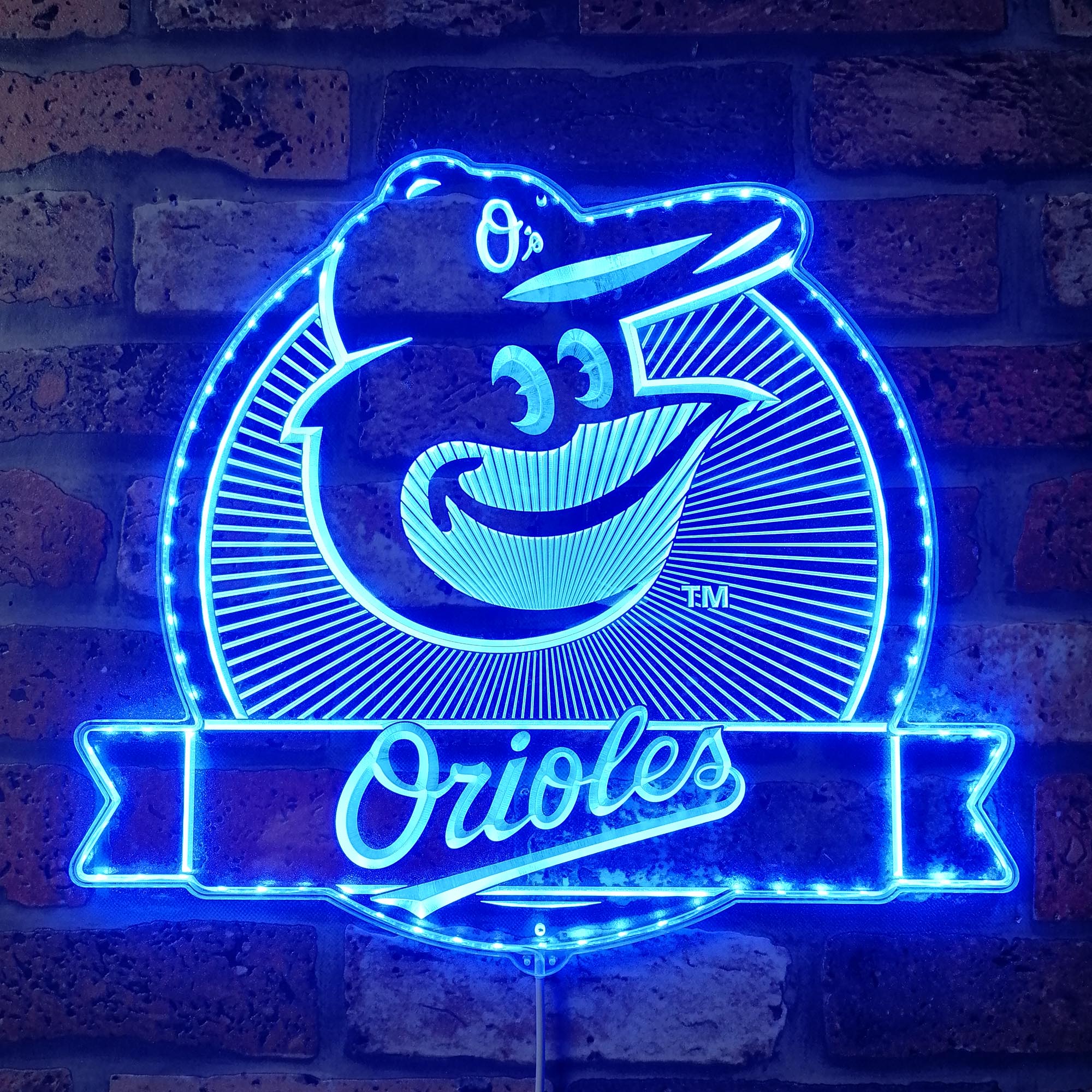 Baltimore Orioles Dynamic RGB Edge Lit LED Sign