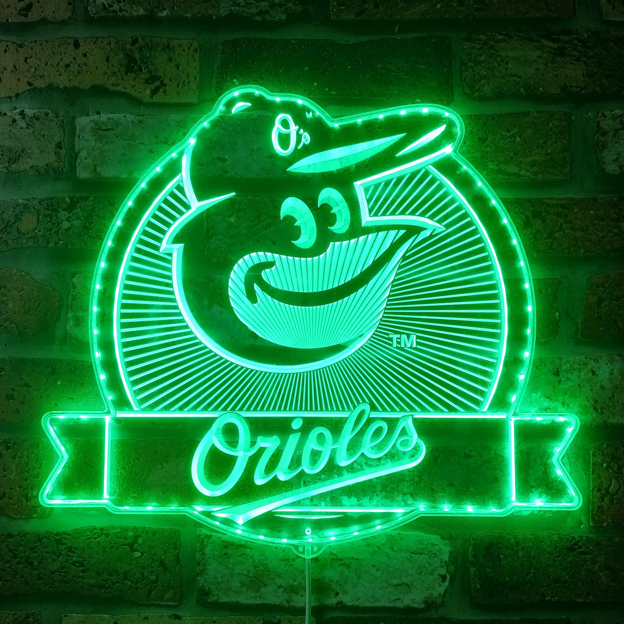 Baltimore Orioles Dynamic RGB Edge Lit LED Sign