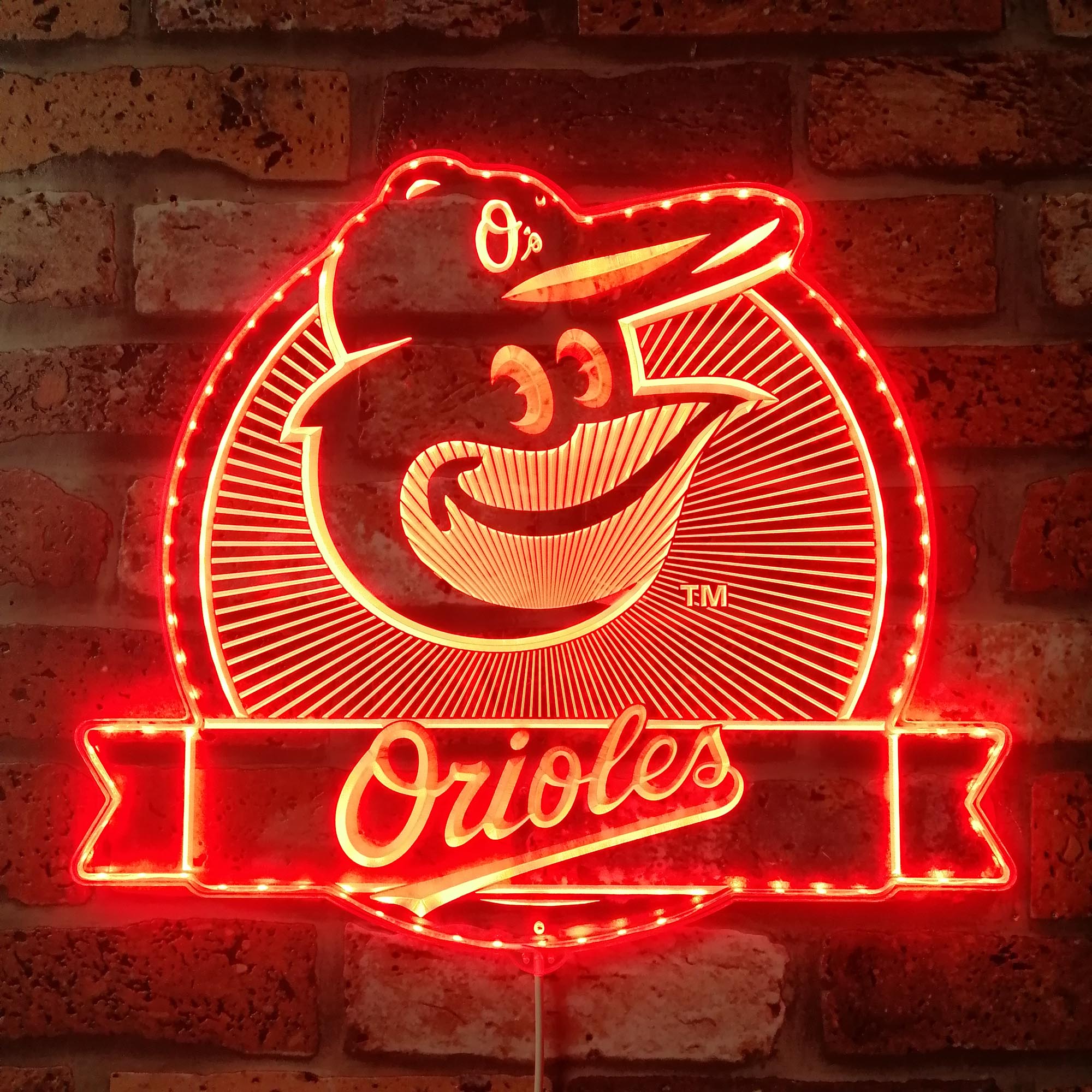 Baltimore Orioles Dynamic RGB Edge Lit LED Sign