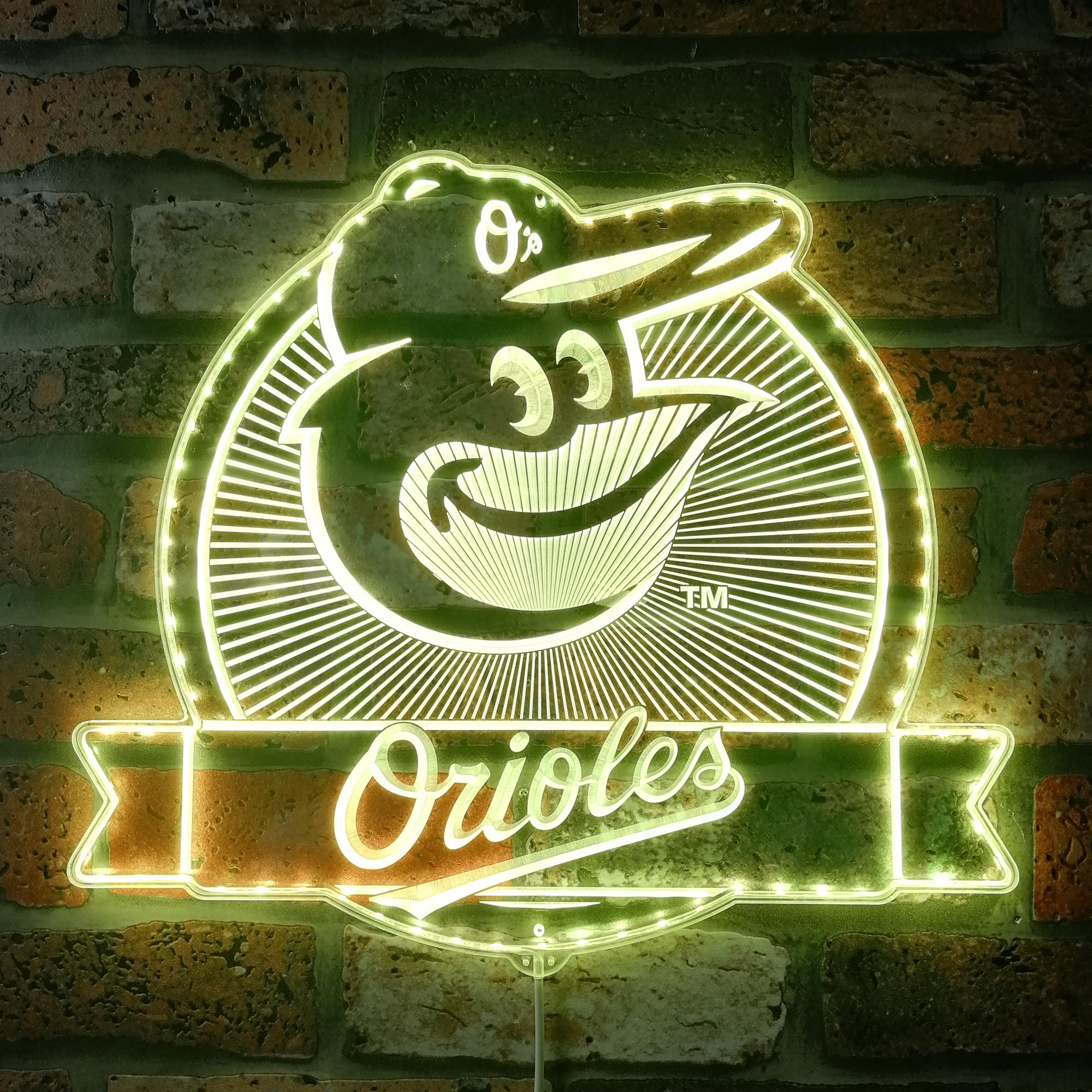 Baltimore Orioles Dynamic RGB Edge Lit LED Sign