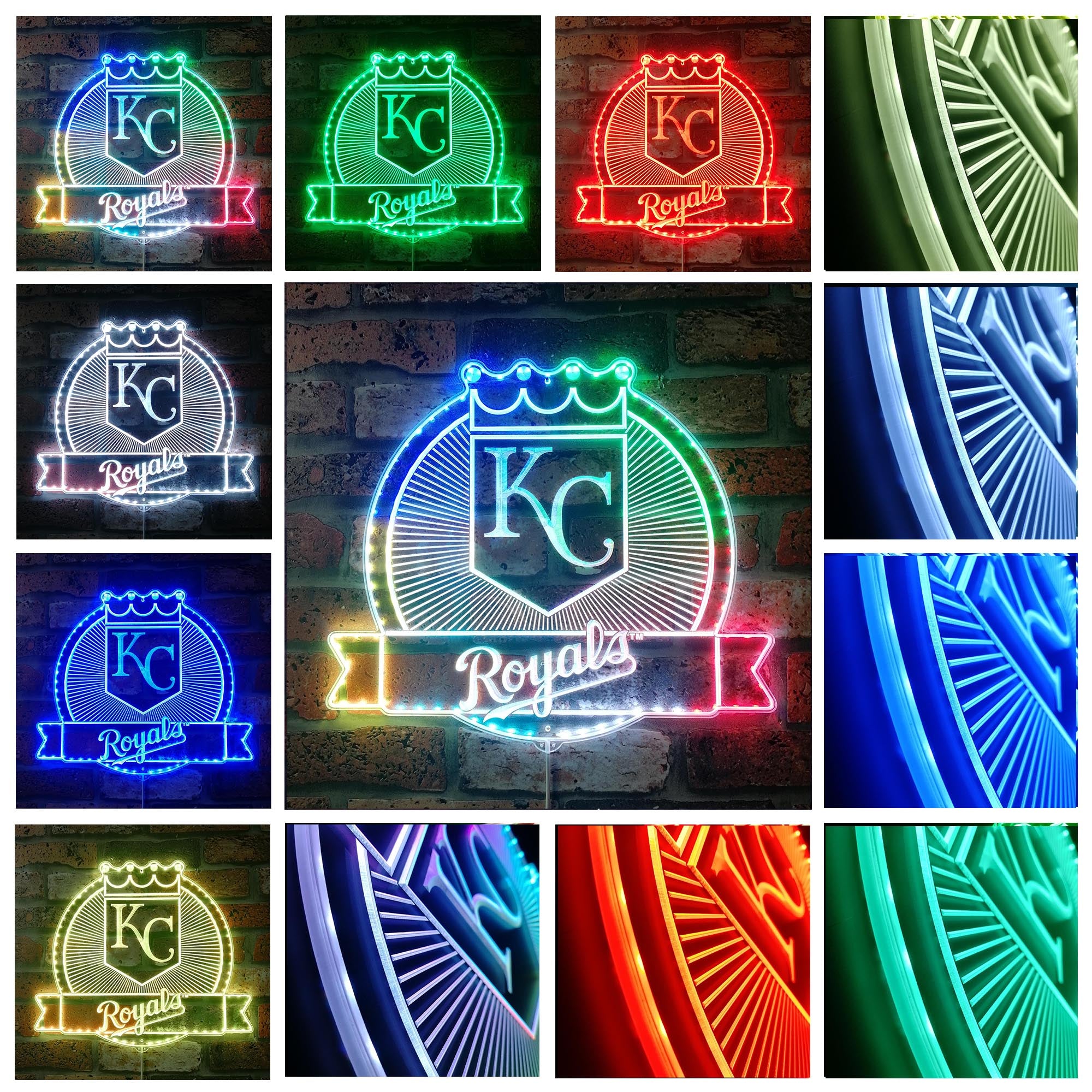 Kansas City Royals Dynamic RGB Edge Lit LED Sign