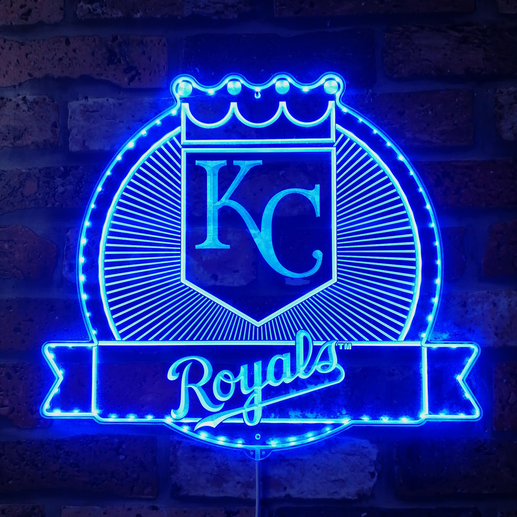 Kansas City Royals Dynamic RGB Edge Lit LED Sign