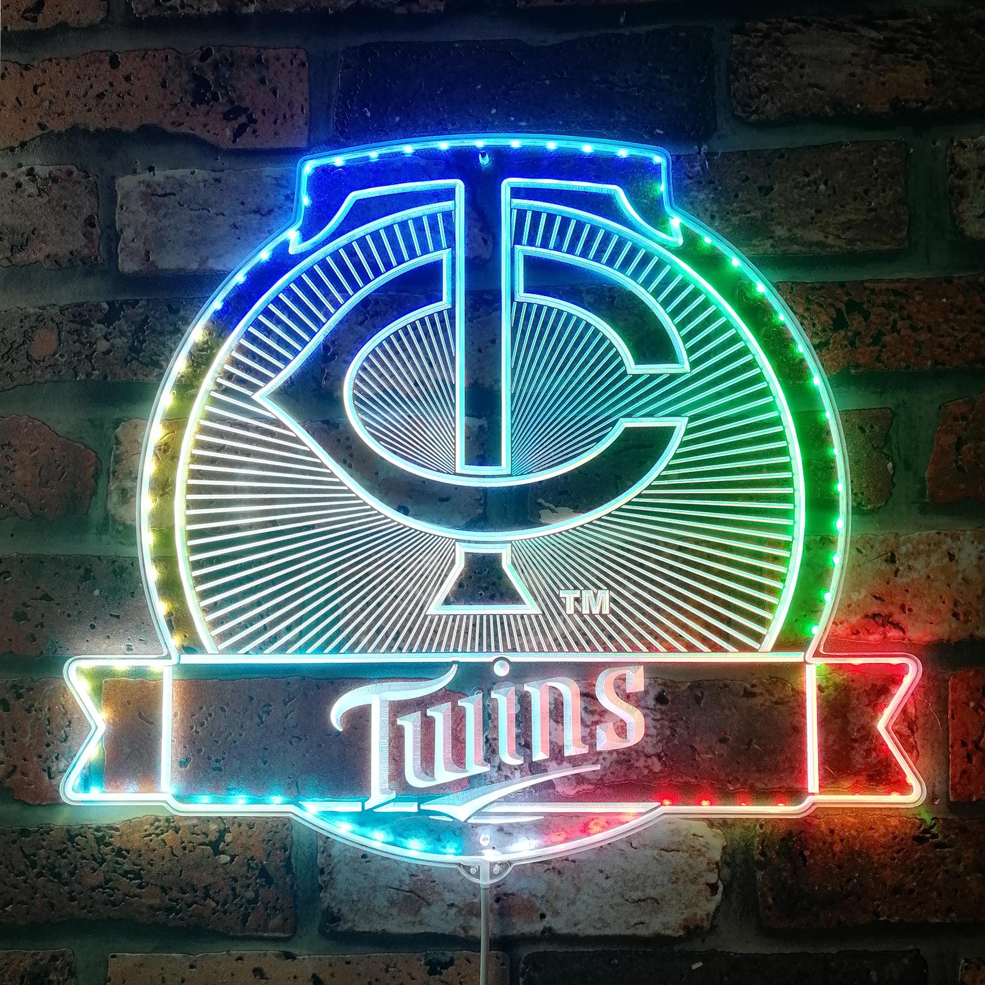 Minnesota Twins Dynamic RGB Edge Lit LED Sign