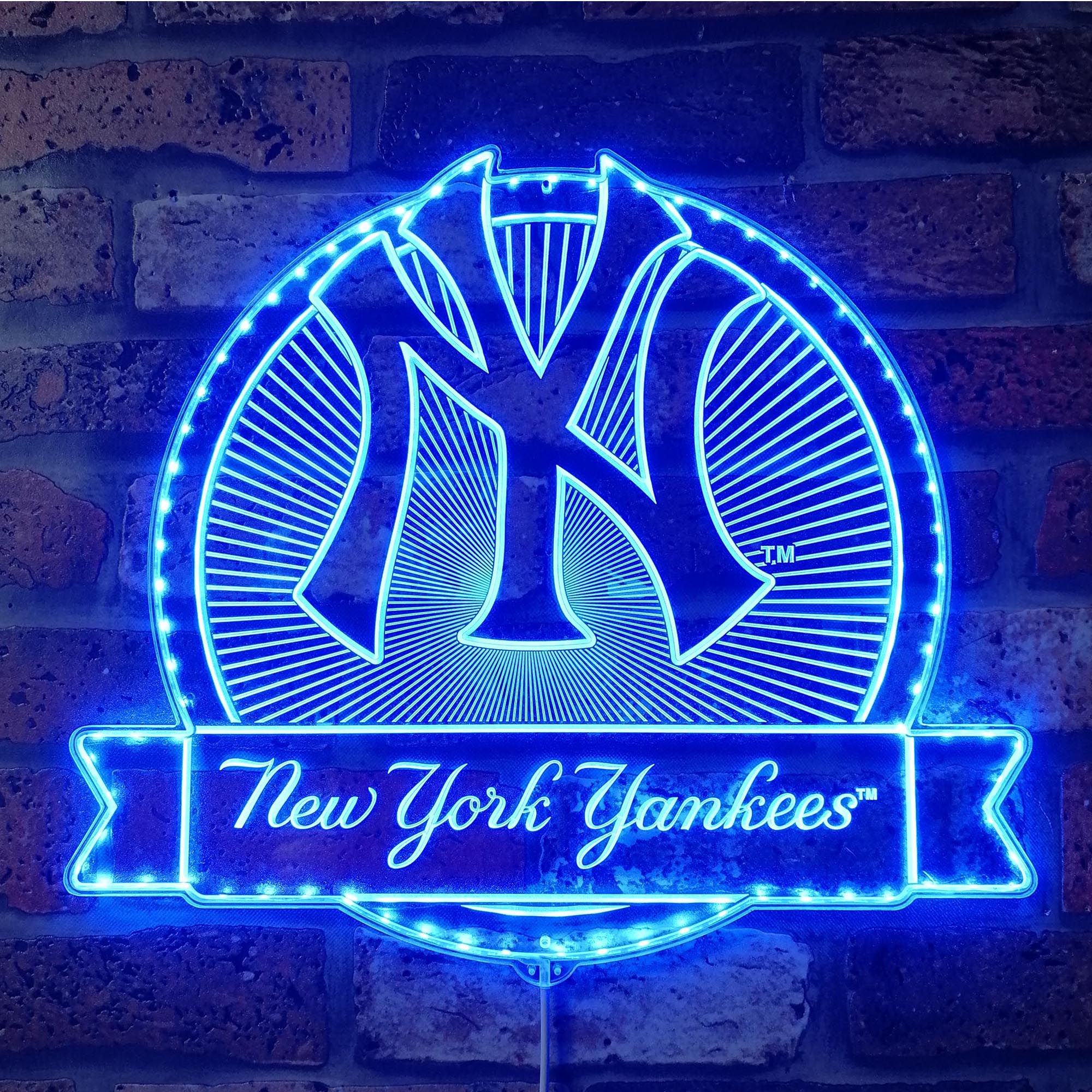 New York Yankees Dynamic RGB Edge Lit LED Sign | PROLEDSIGN