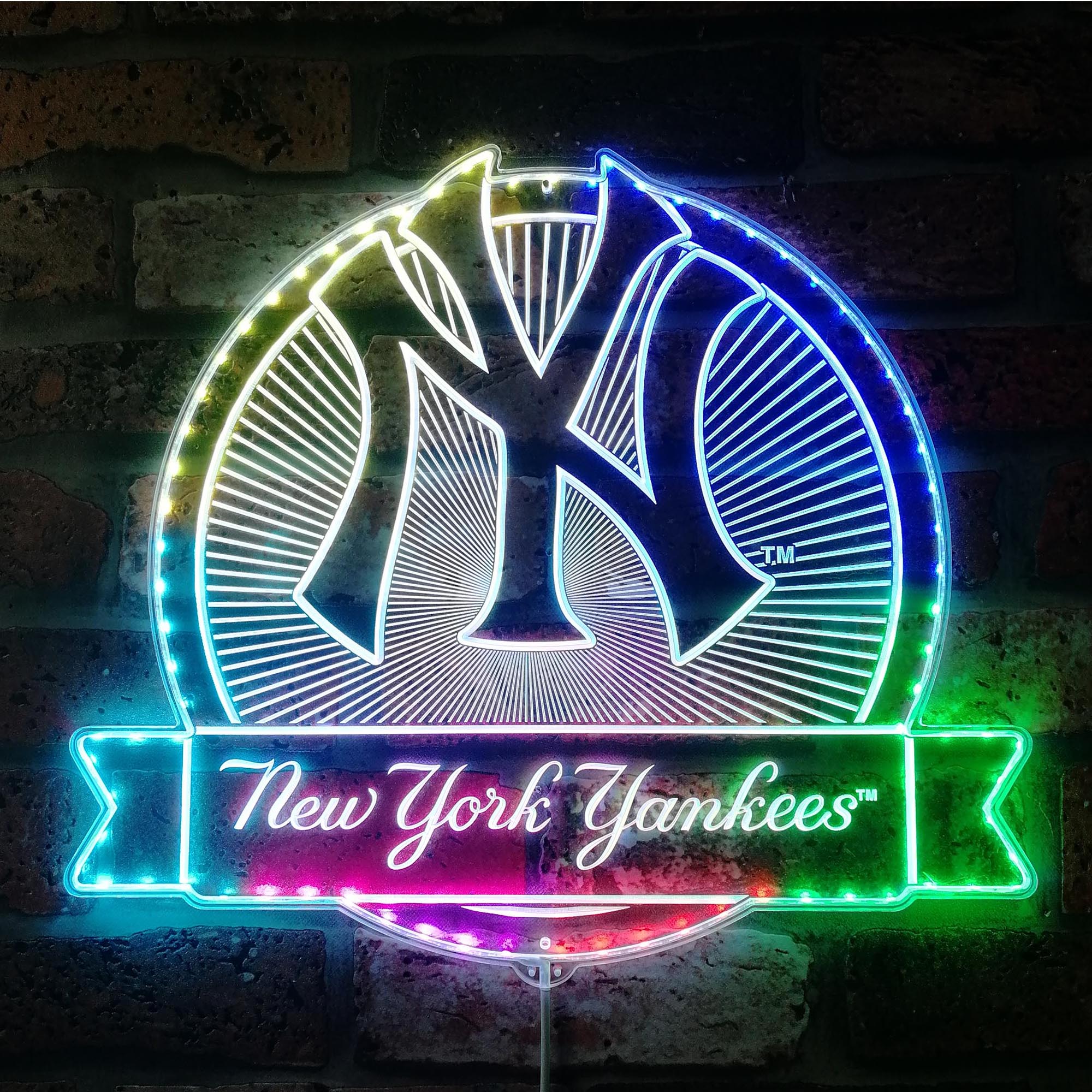 New York Yankees Dynamic RGB Edge Lit LED Sign