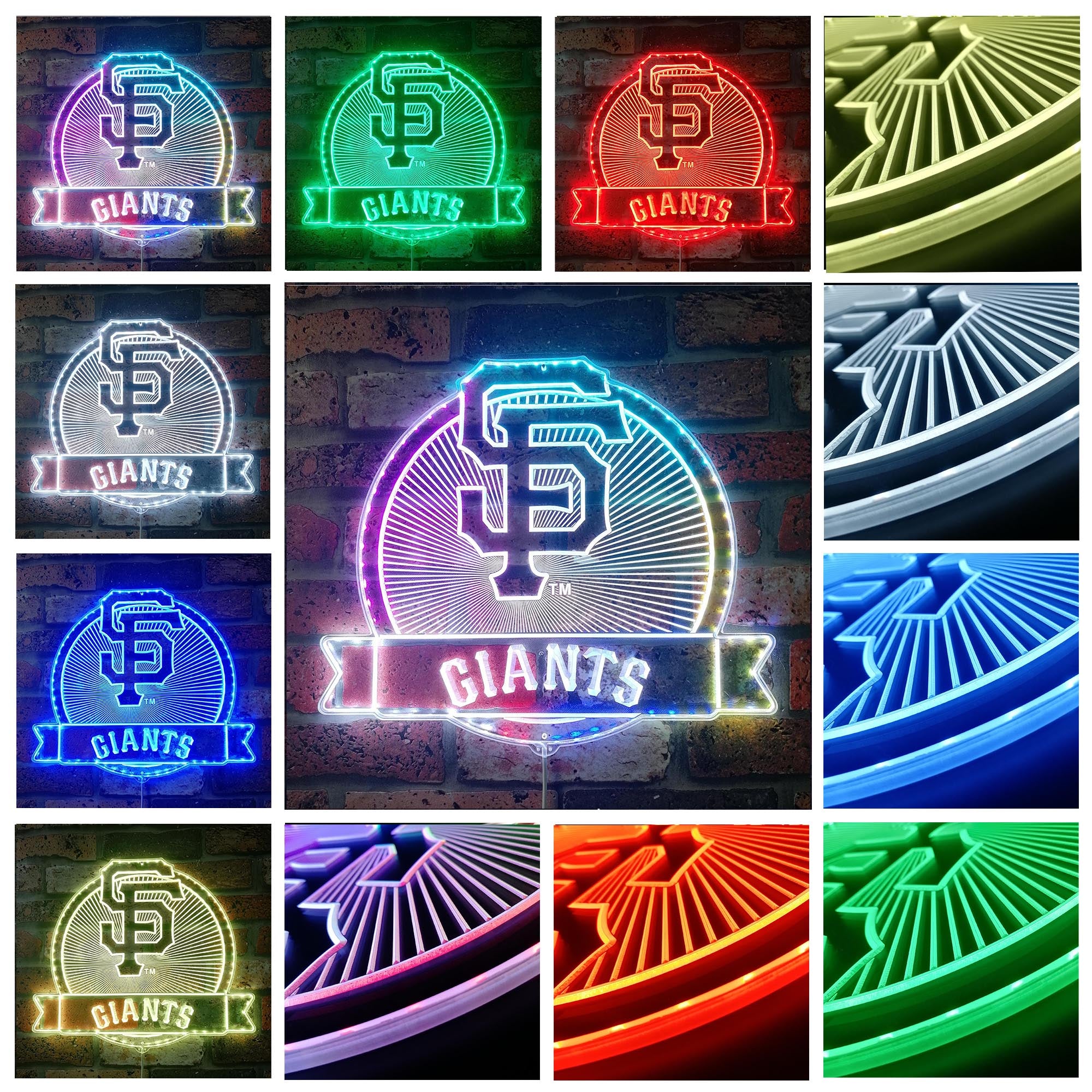 San Francisco Giants Dynamic RGB Edge Lit LED Sign