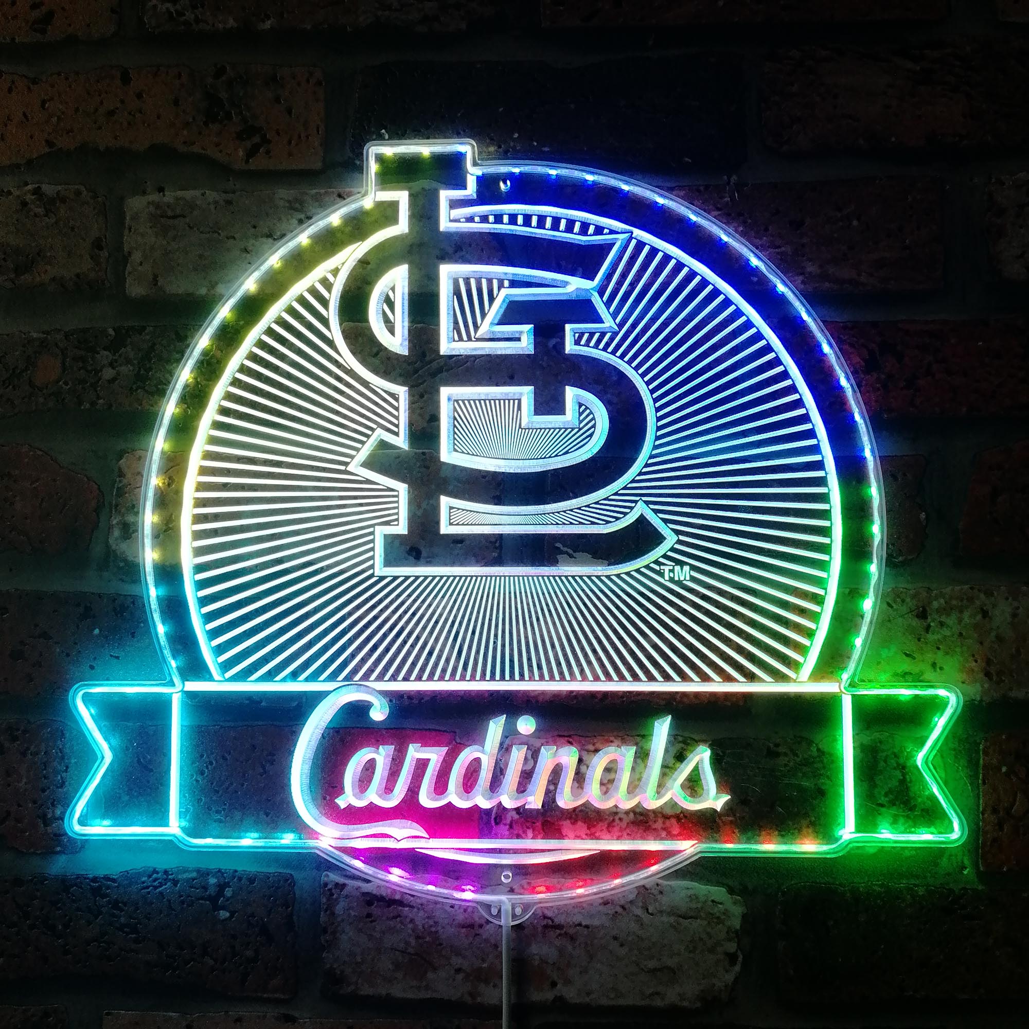 St. Louis Cardinals Dynamic RGB Edge Lit LED Sign