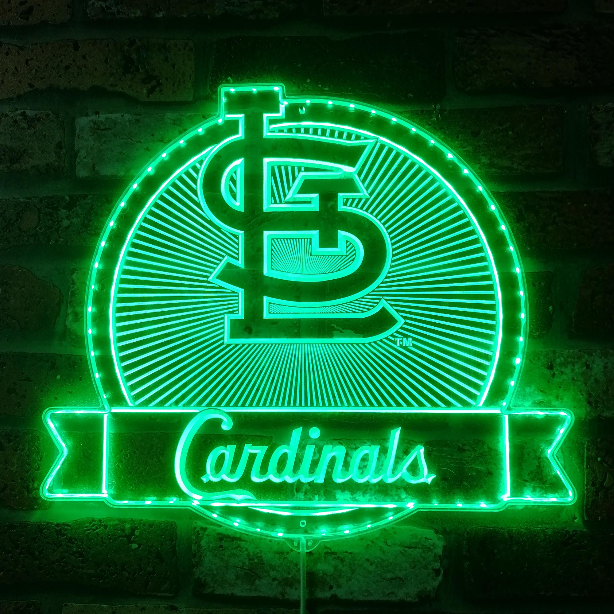 St. Louis Cardinals Dynamic RGB Edge Lit LED Sign