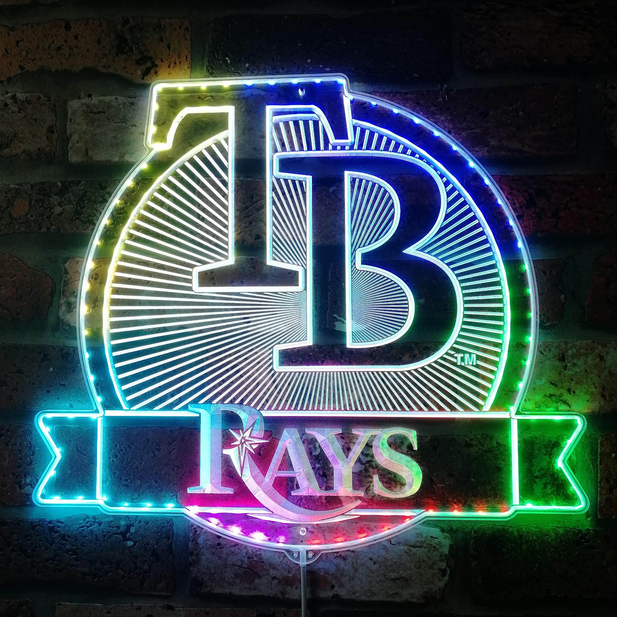 Tampa Bay Rays Dynamic RGB Edge Lit LED Sign