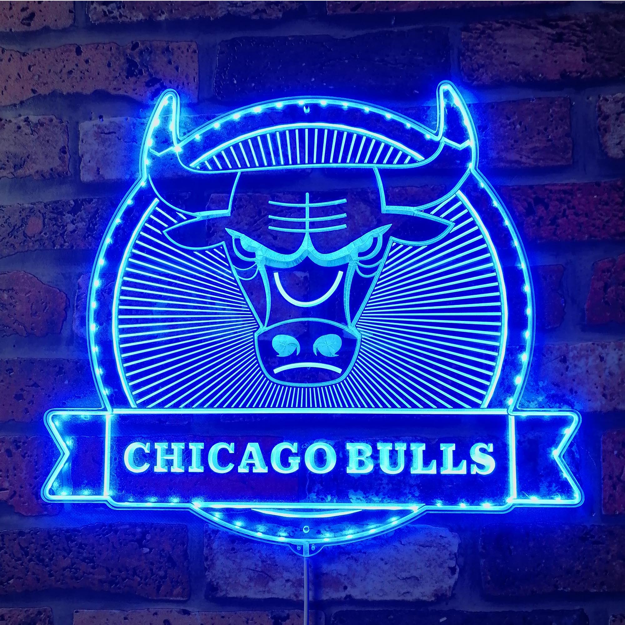 Chicago Bulls Dynamic RGB Edge Lit LED Sign