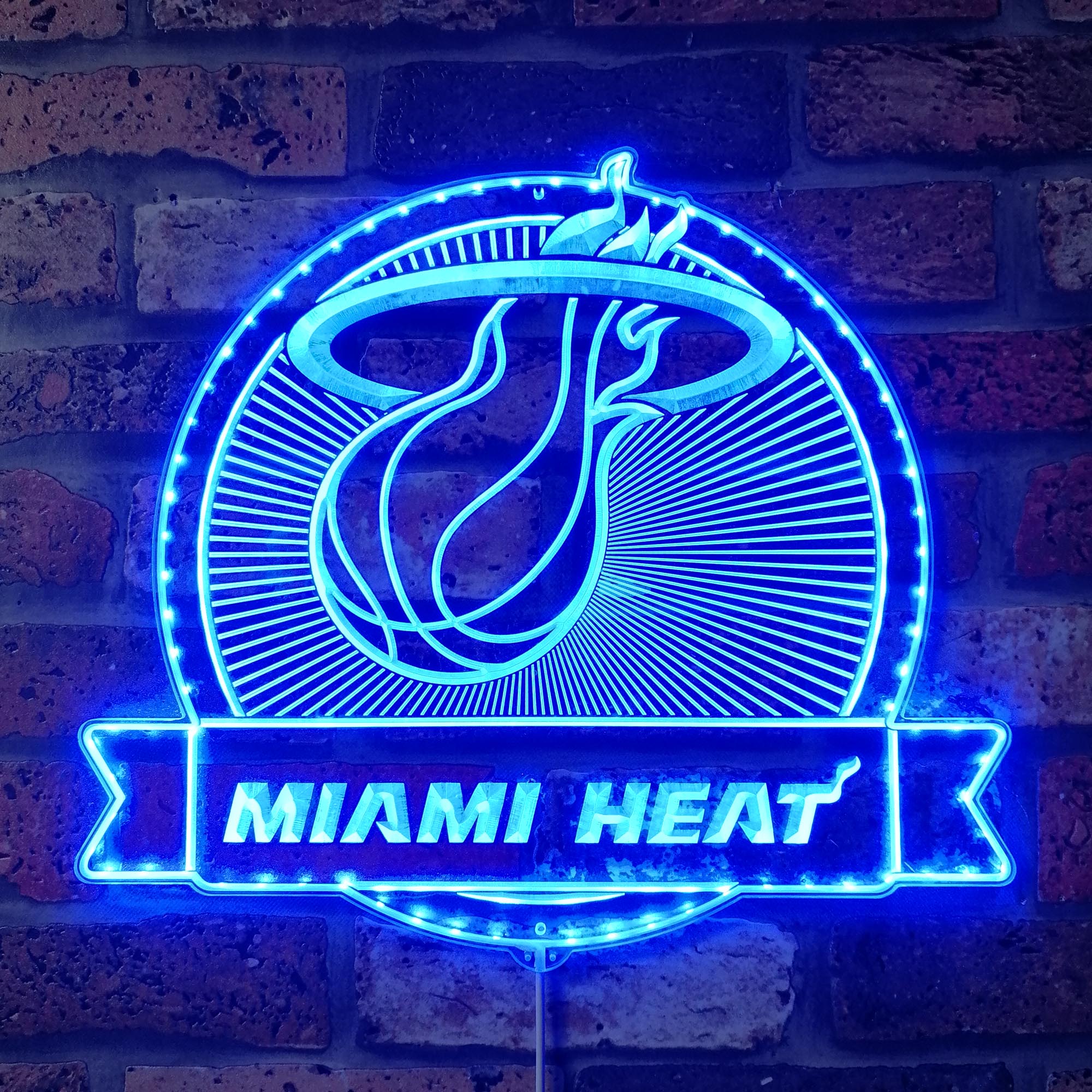 Miami Heat Dynamic RGB Edge Lit LED Sign