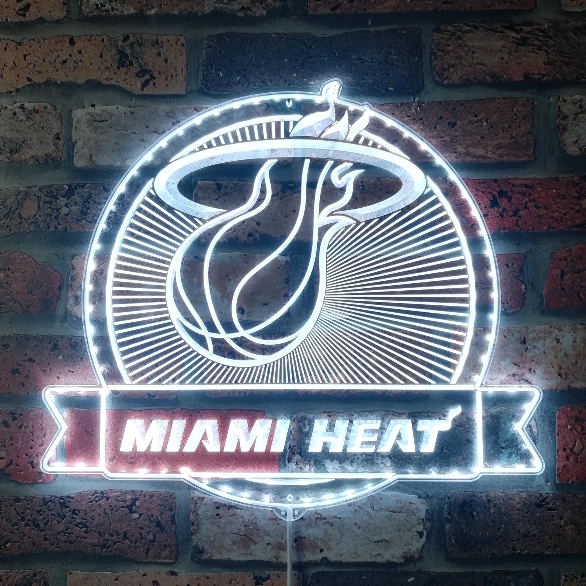 Miami Heat Dynamic RGB Edge Lit LED Sign